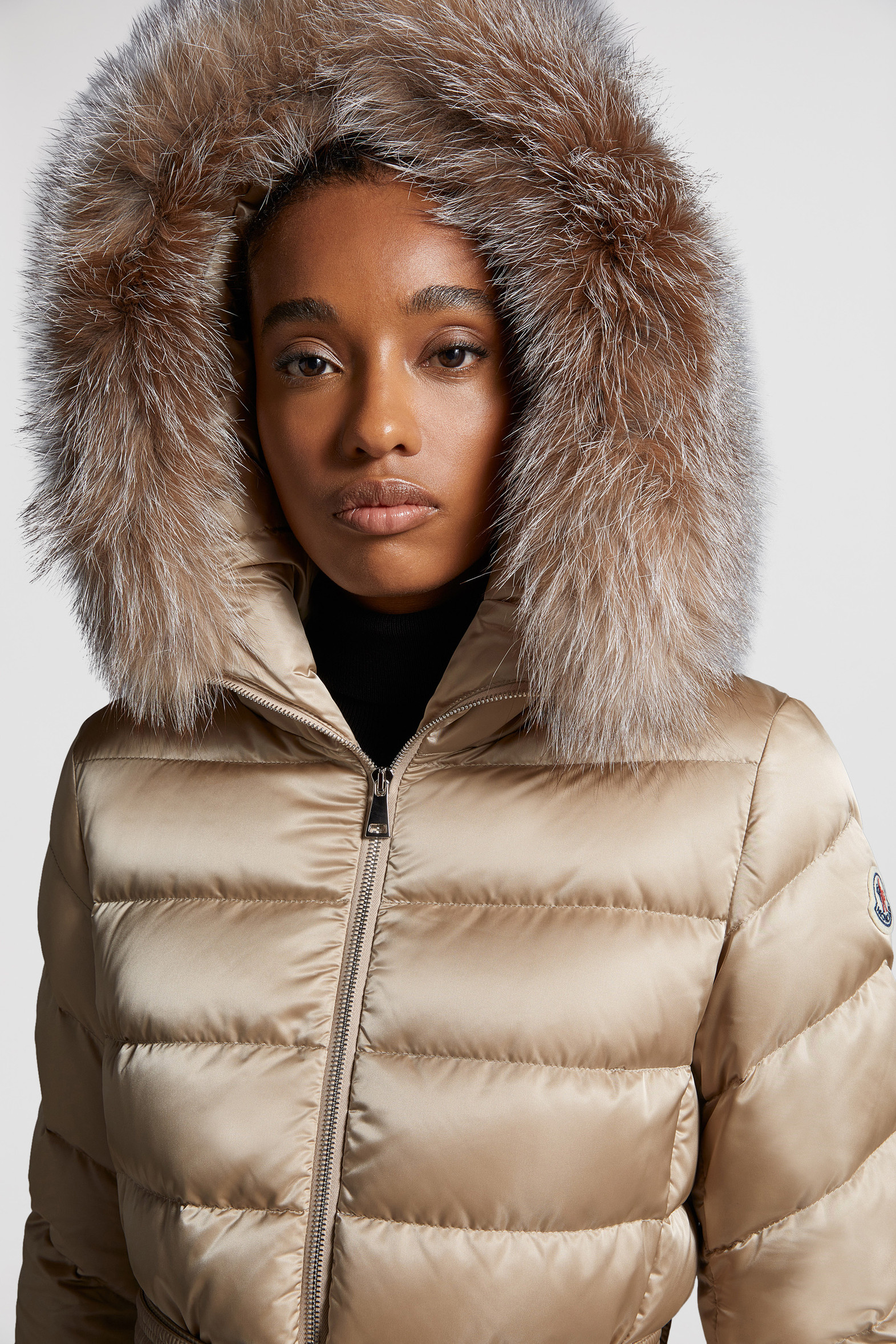 Light Brown Cupidone Short Down Jacket Short Down Jackets for Women