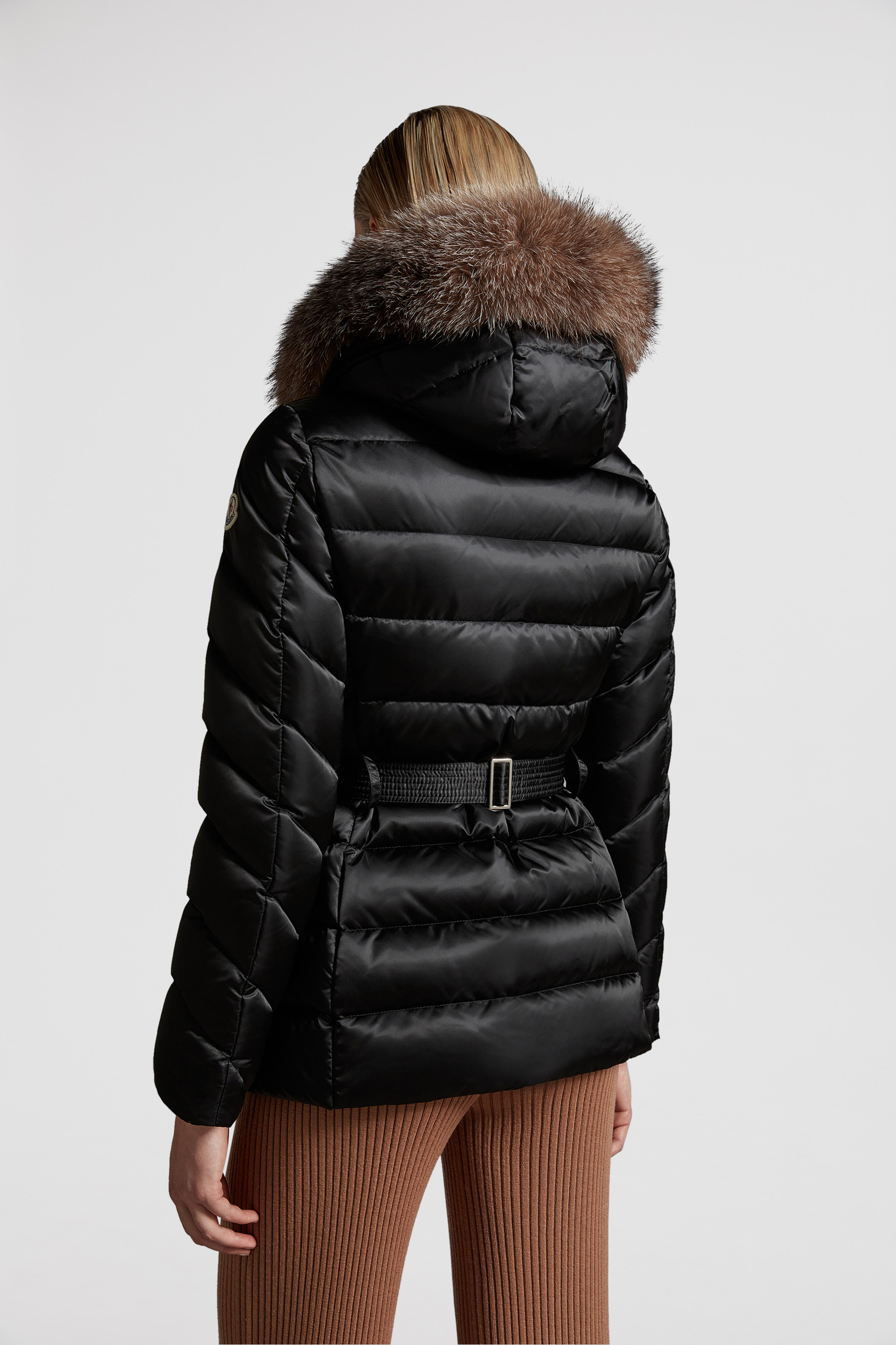 Womens black outlet moncler coat