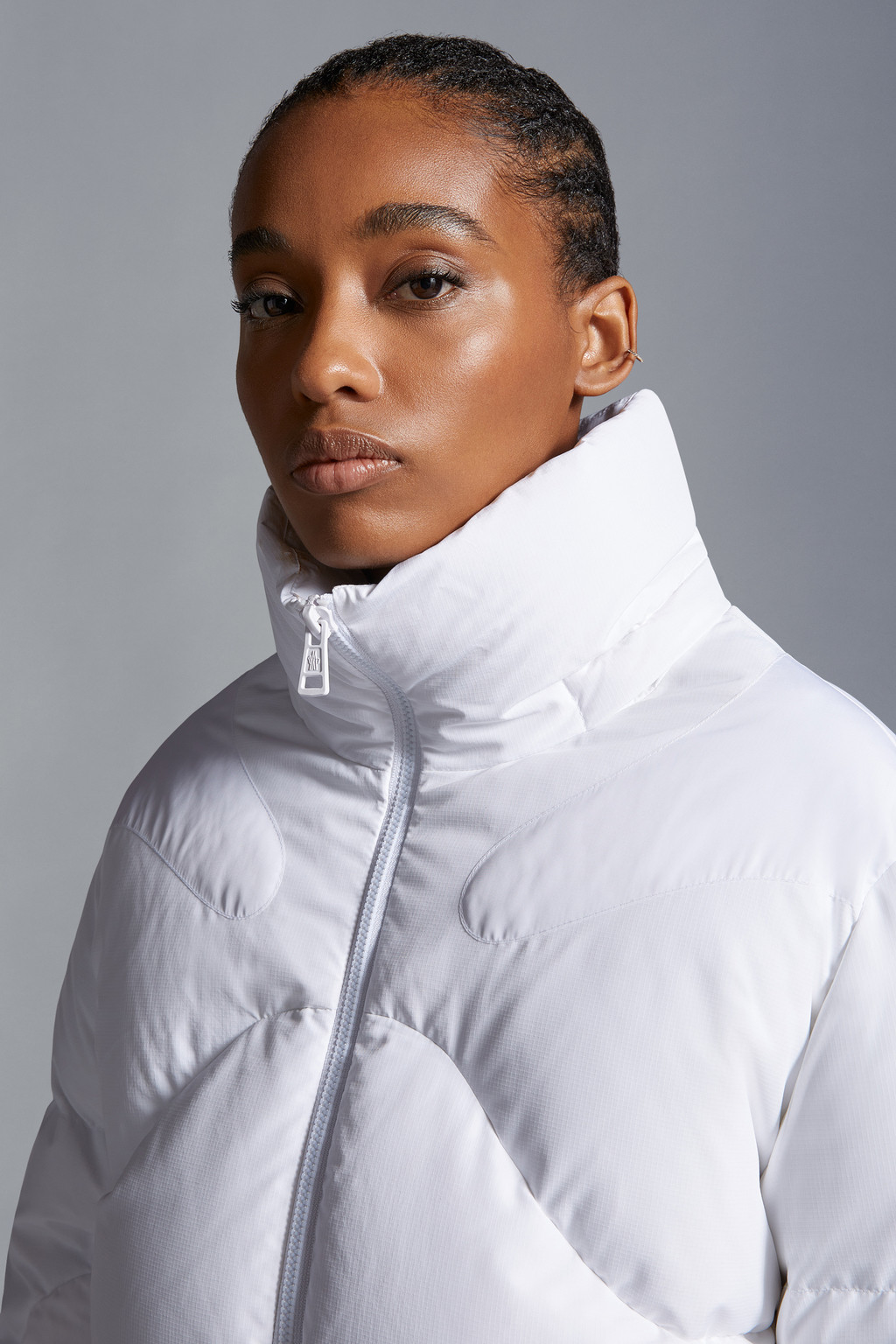 DS Caen White Lightly Padded Short Sleeve Jacket