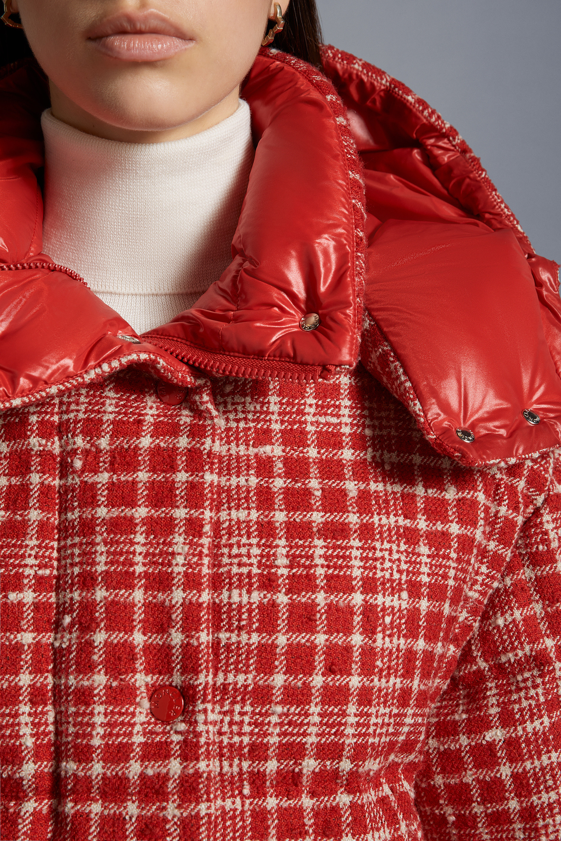 Moncler Aspin New York Short Down Jacket in Red