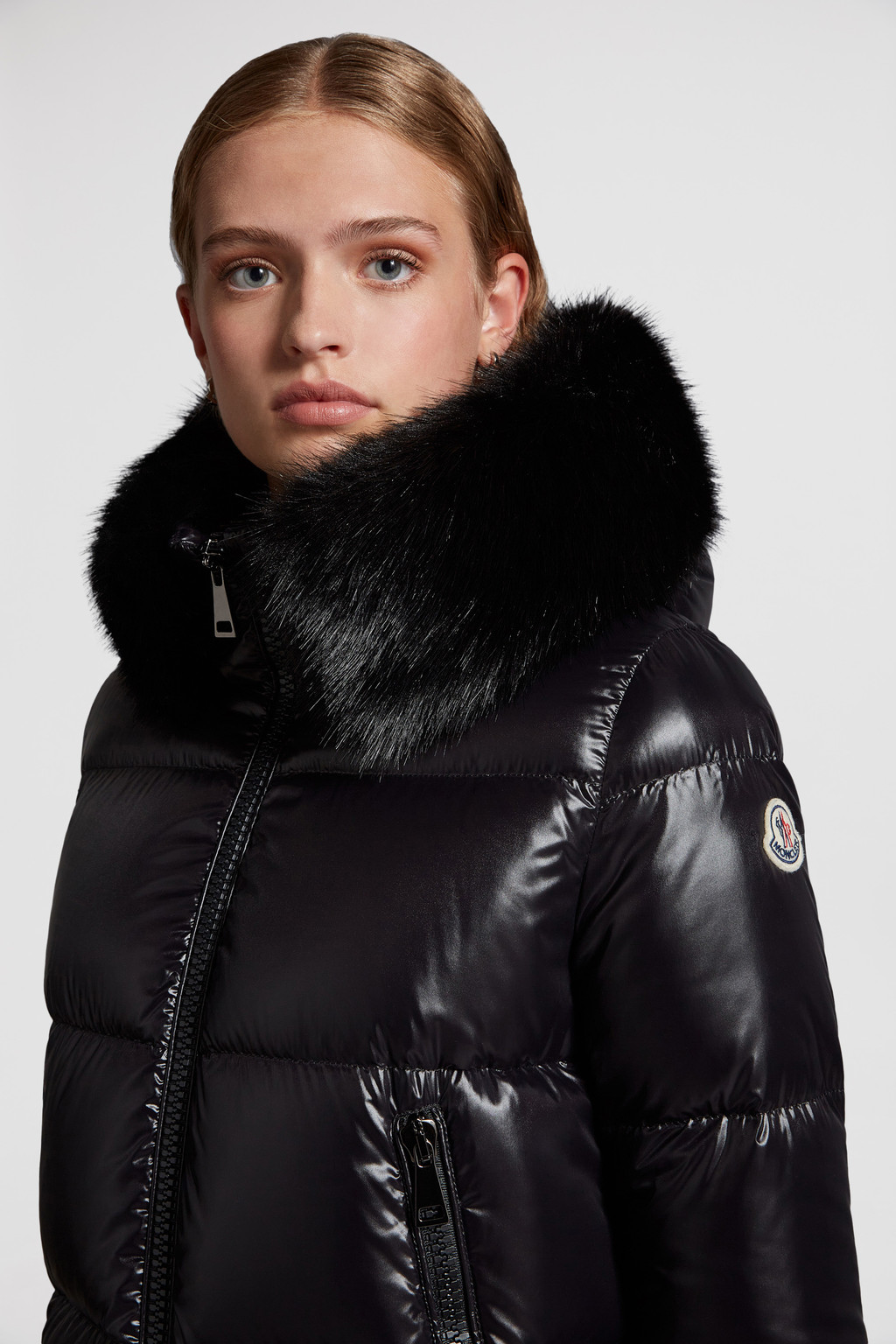 Black Laiche Short Down Jacket Short Down Jackets for Women Moncler NL