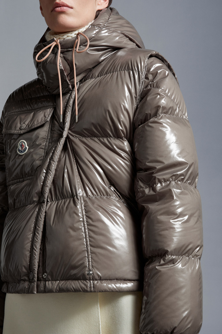 Gray Moncler Karakorum Short Down Jacket Women Short Down Jackets for Women Moncler GB
