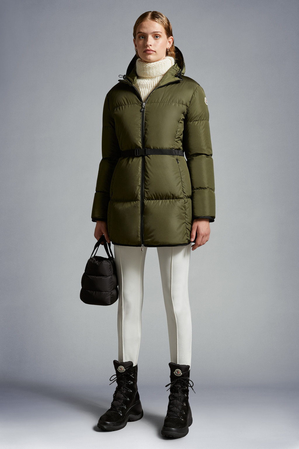 Olive Green Sirli Short Down Jacket - Short Down Jackets for Women