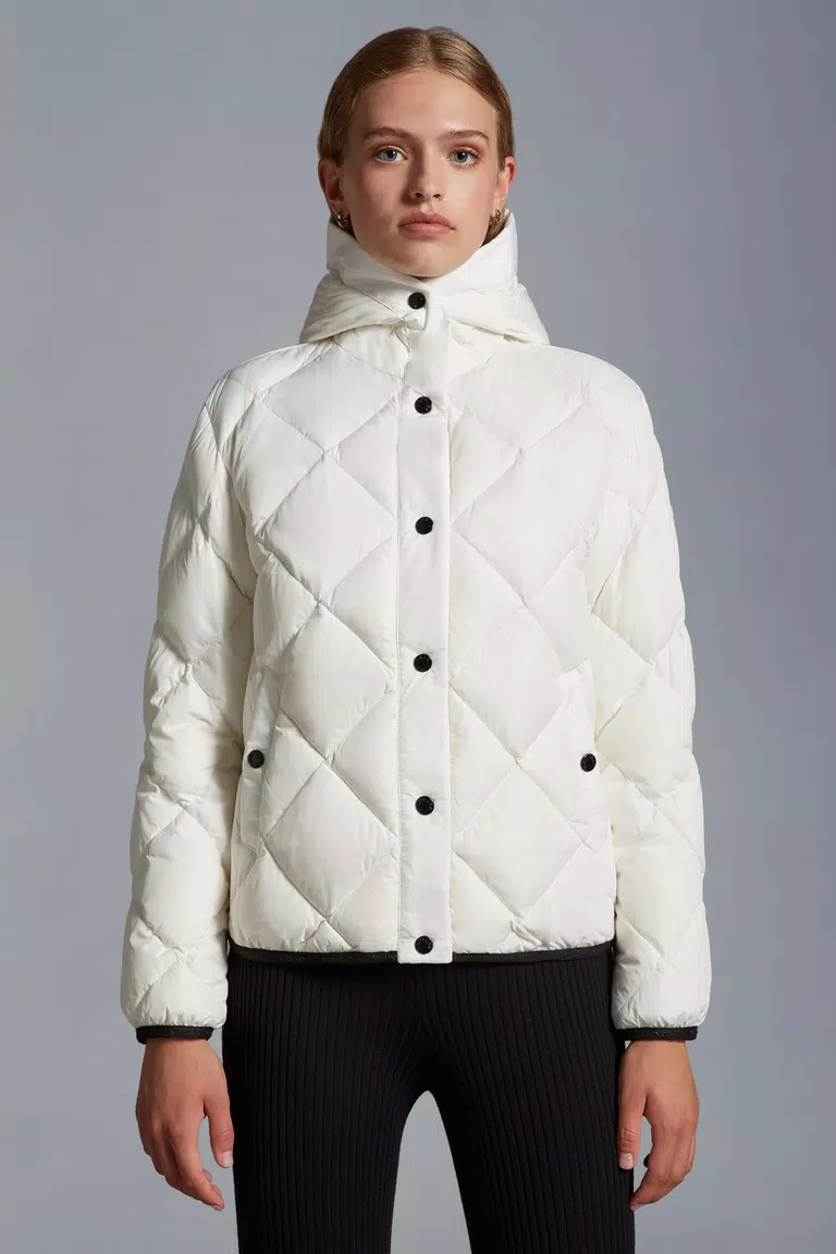 White Arvouin Short Down Jacket - Short Down Jackets for Women | Moncler US