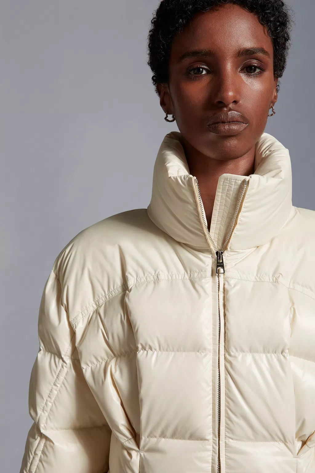 White Ivory Aneth Short Down Jacket - Short Down Jackets for Women ...