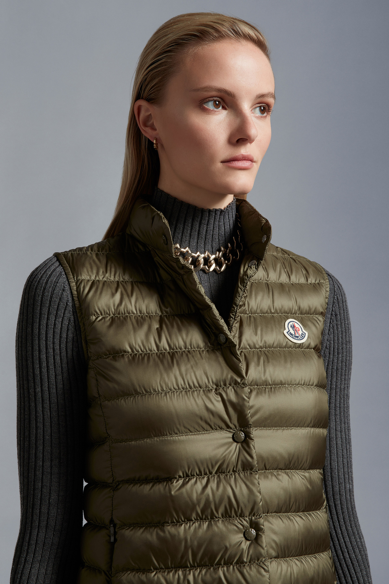 Olive Green Liane Vest Vests for Women Moncler US