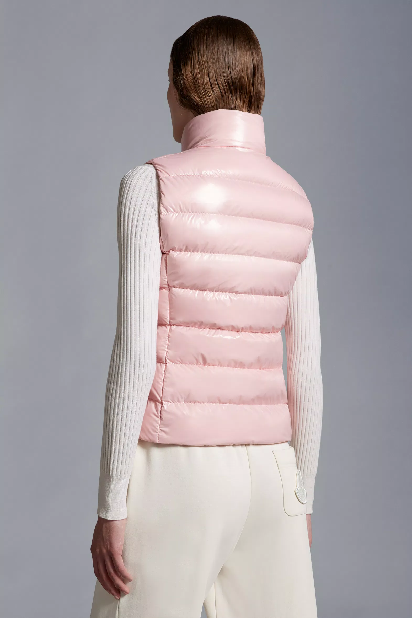 Candy Pink Ghany Down Gilet - Vests for Women | Moncler BE