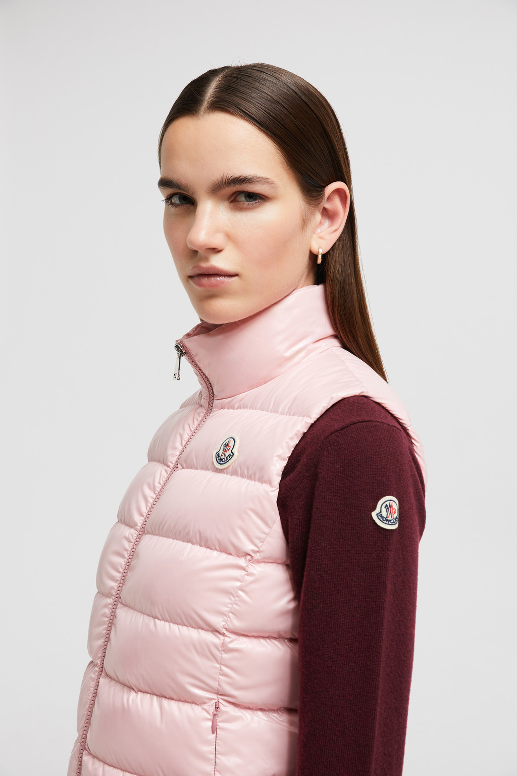 Candy Pink Ghany Down Vest Vests for Women Moncler US