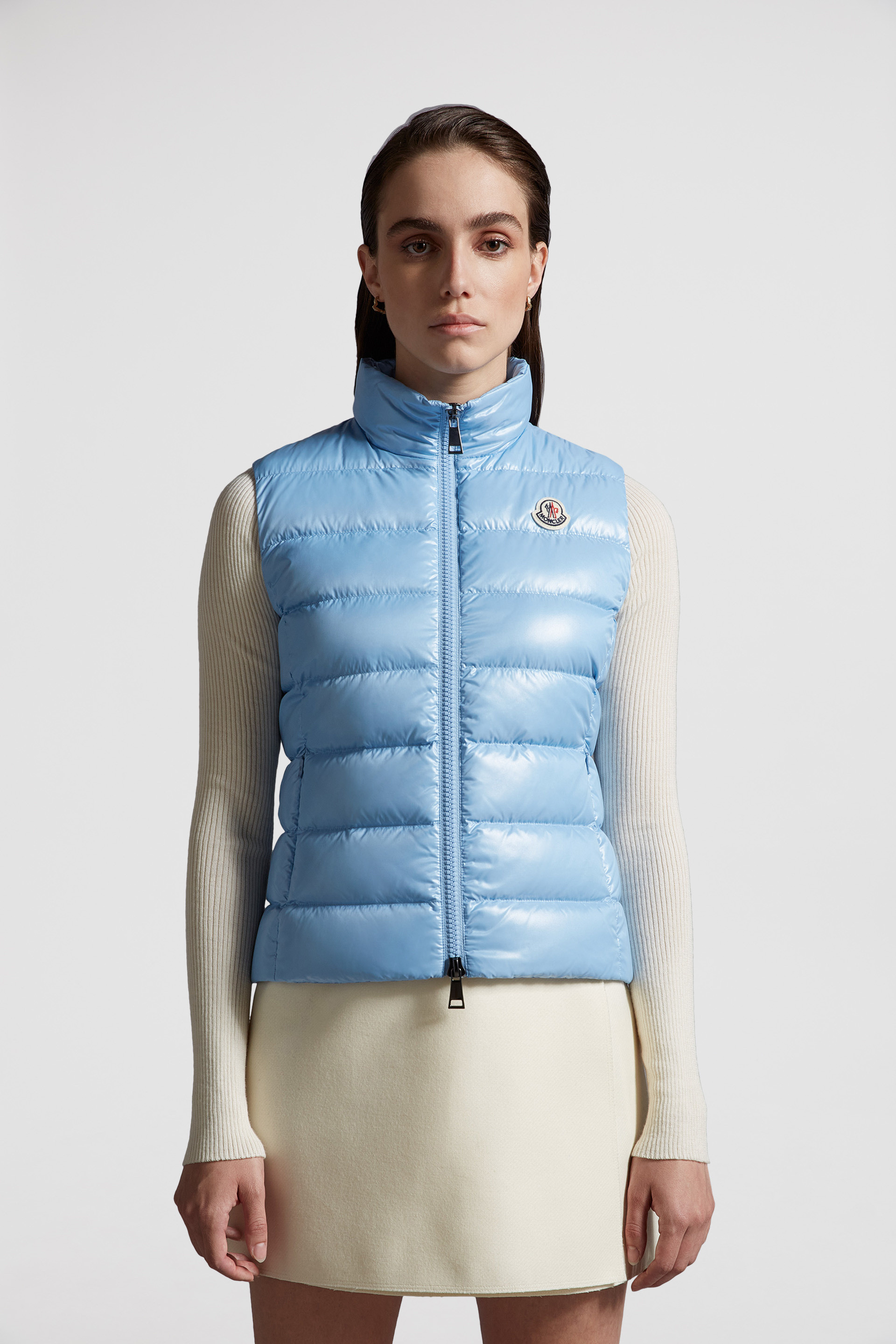 Powder Blue Ghany Down Vest - Vests for Women | Moncler US