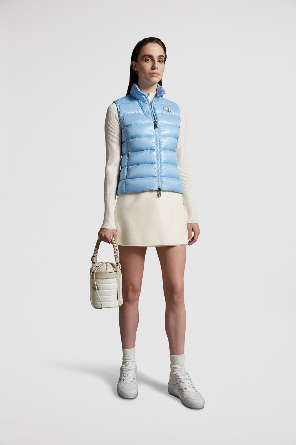 Powder Blue Ghany Down Vest - Vests for Women | Moncler CA