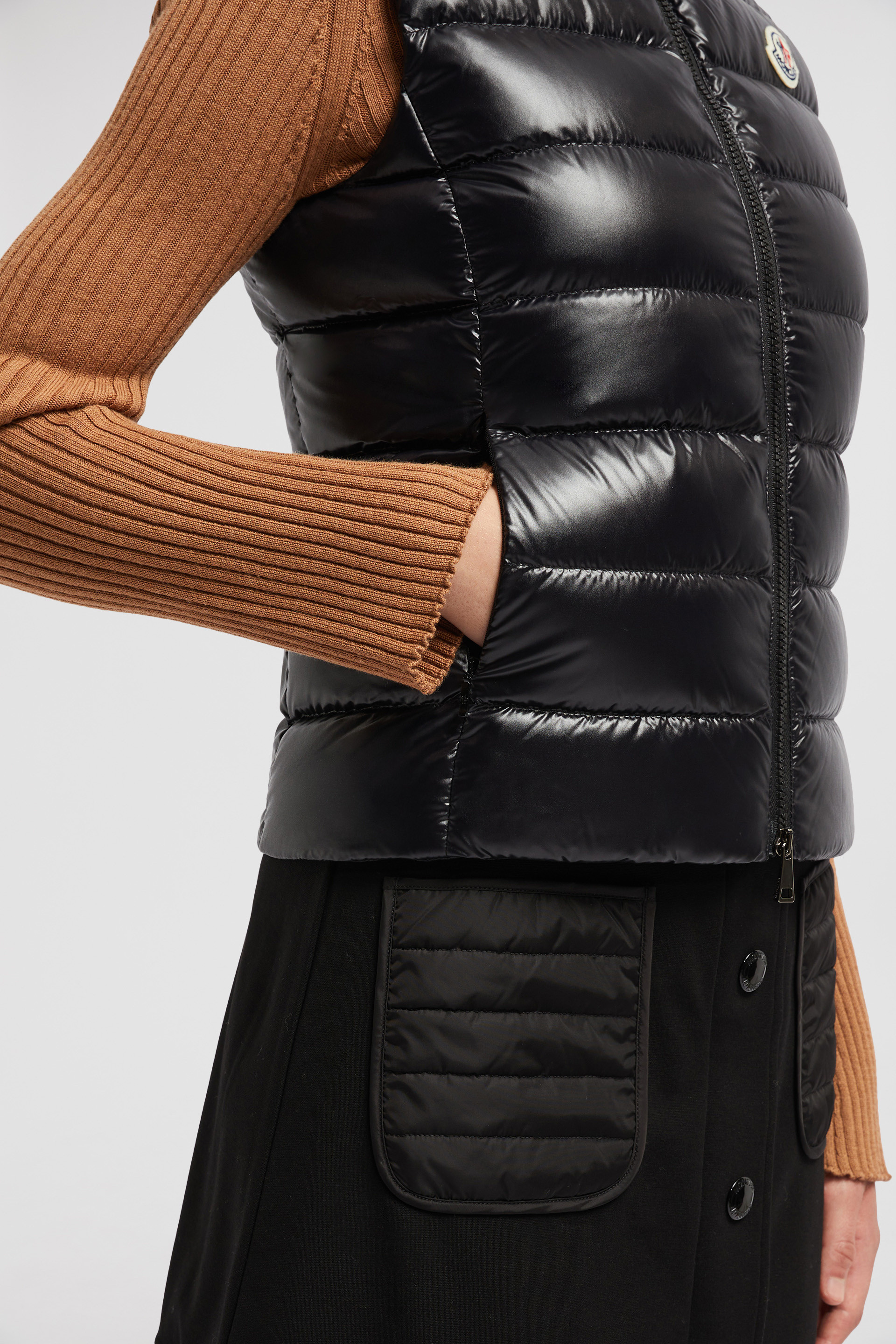 Black Ghany Down Vest - Vests for Women | Moncler US