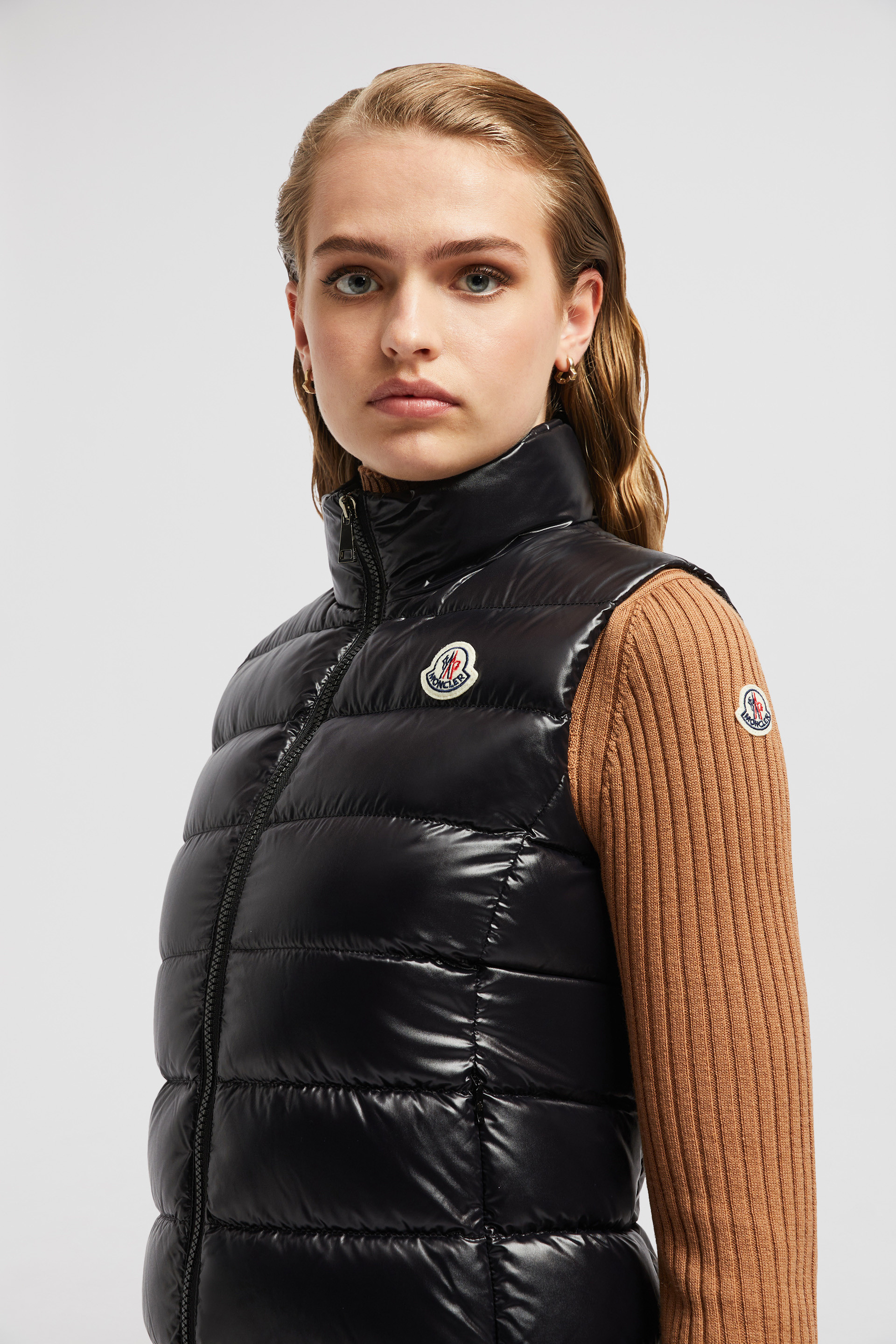 Black Ghany Down Vest - Vests for Women | Moncler CA