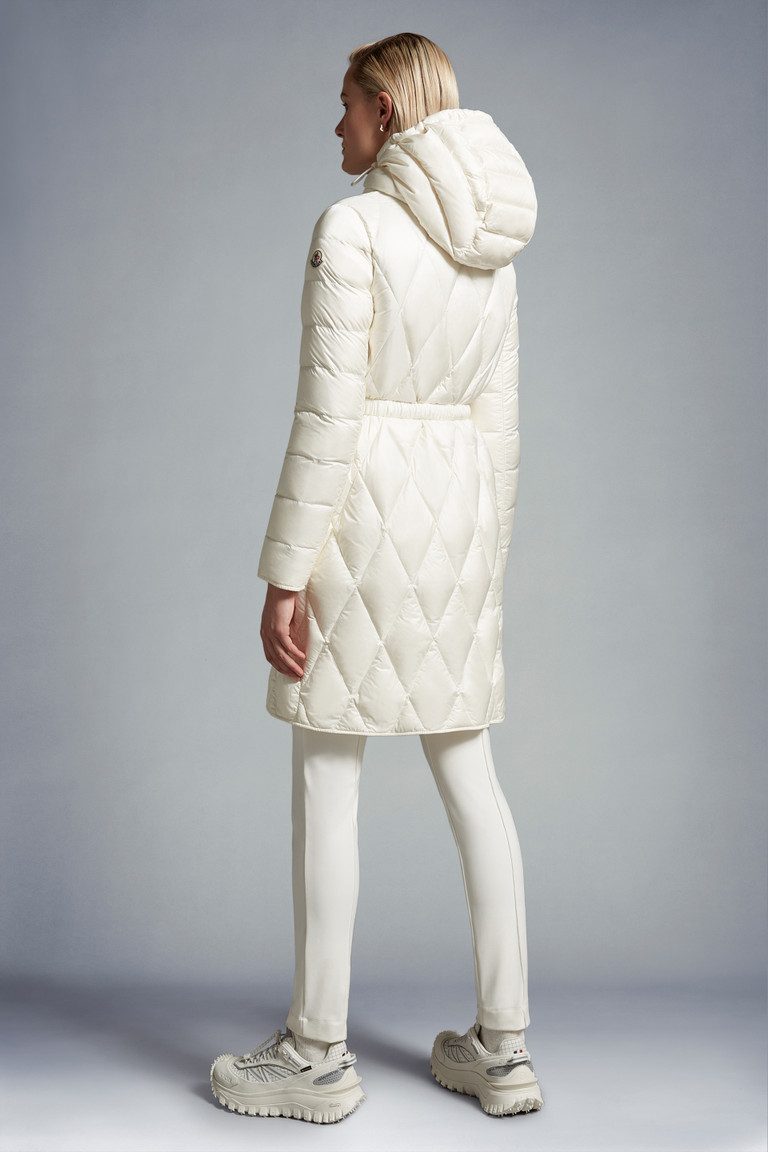 White Serilong Long Down Jacket Long Down Jackets for Women Moncler US