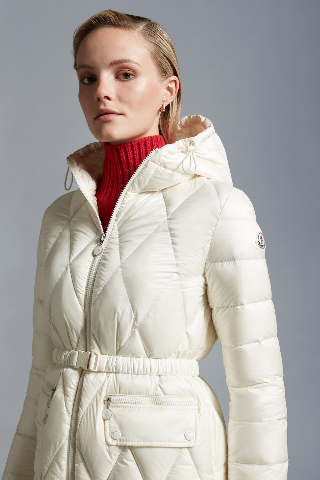 White Serilong Long Down Jacket Long Down Jackets for Women Moncler US
