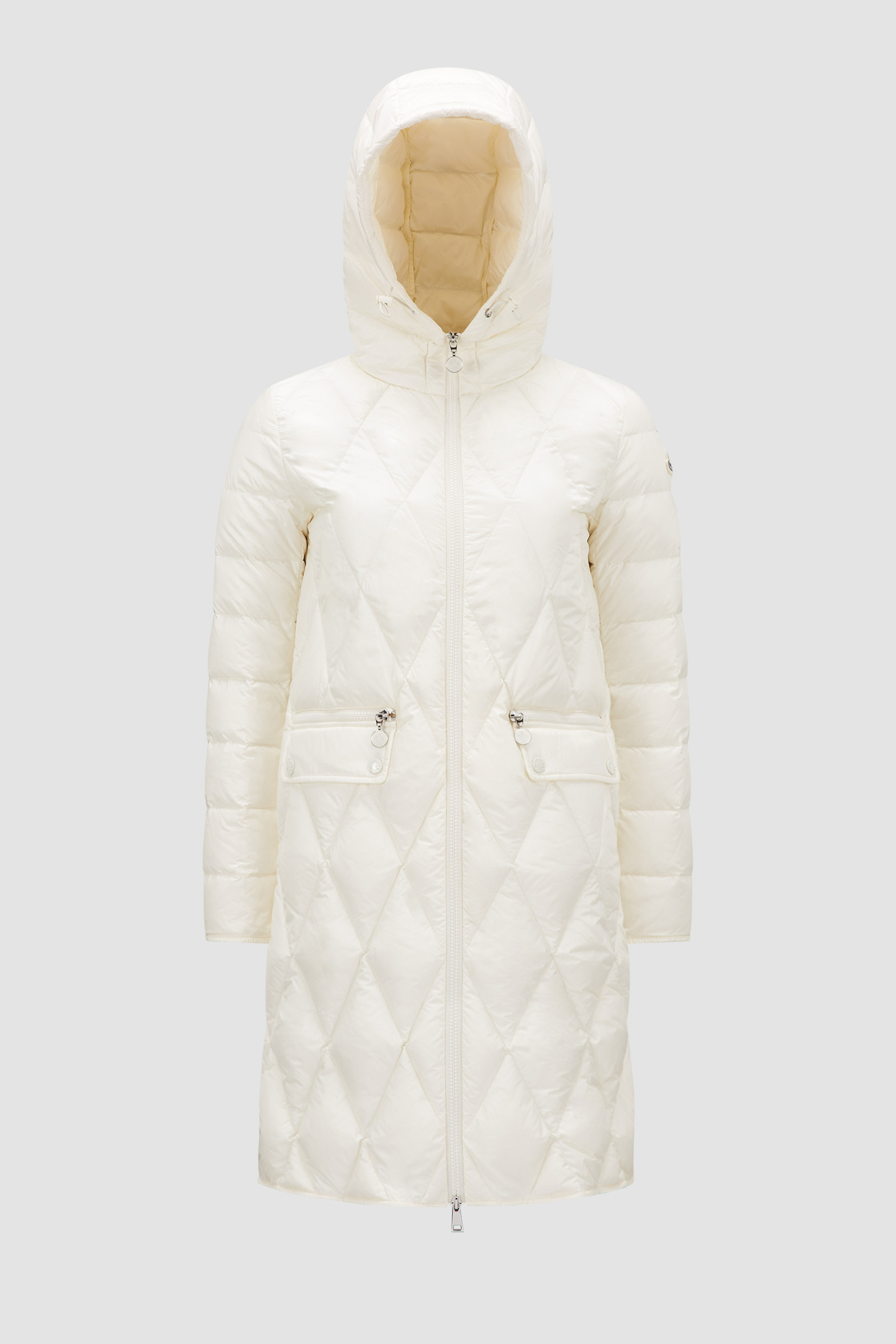 White Serilong Long Down Jacket Long Down Jackets for Women Moncler US