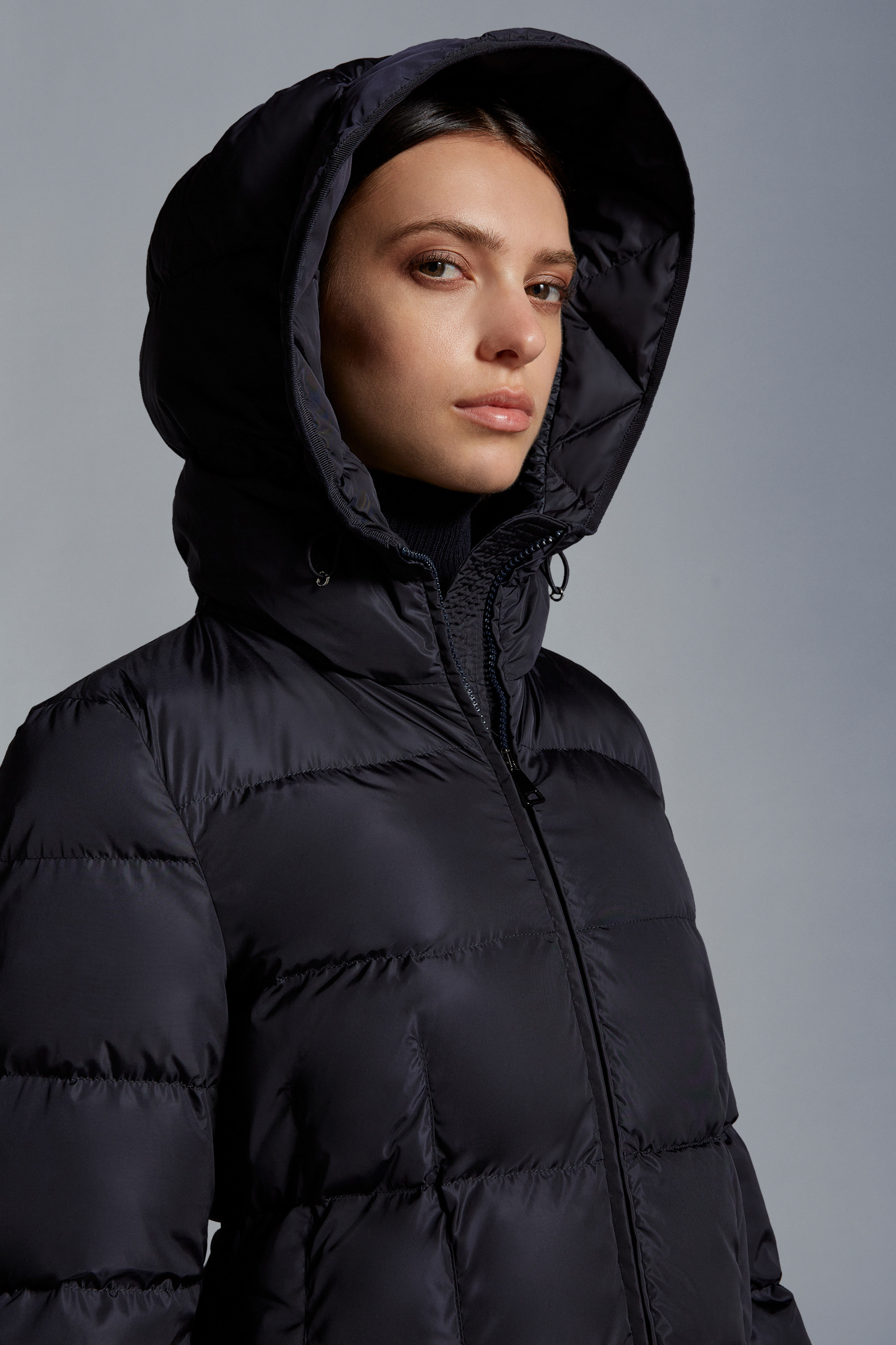 Moncler navy coat clearance womens