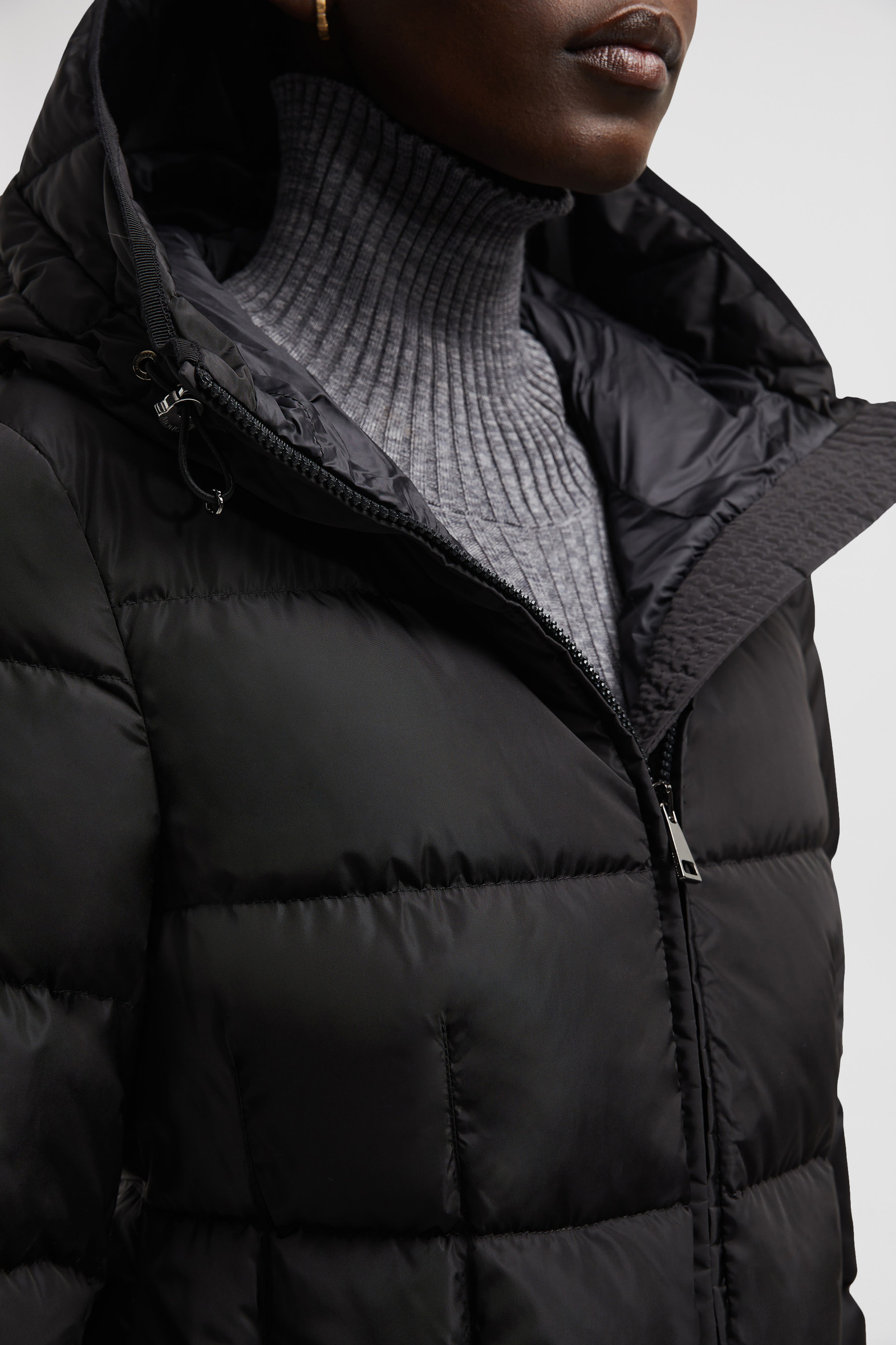 Black Avocette Long Down Jacket Long Down Jackets for Women Moncler US