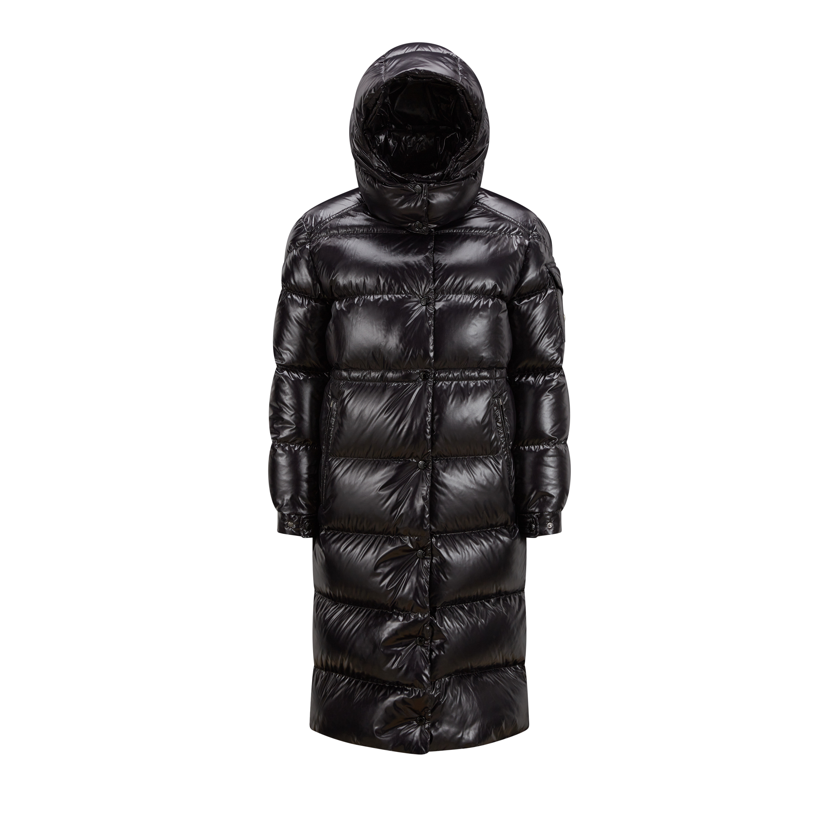 Moncler Collection Cavettaz Long Down Jacket Black In Noir