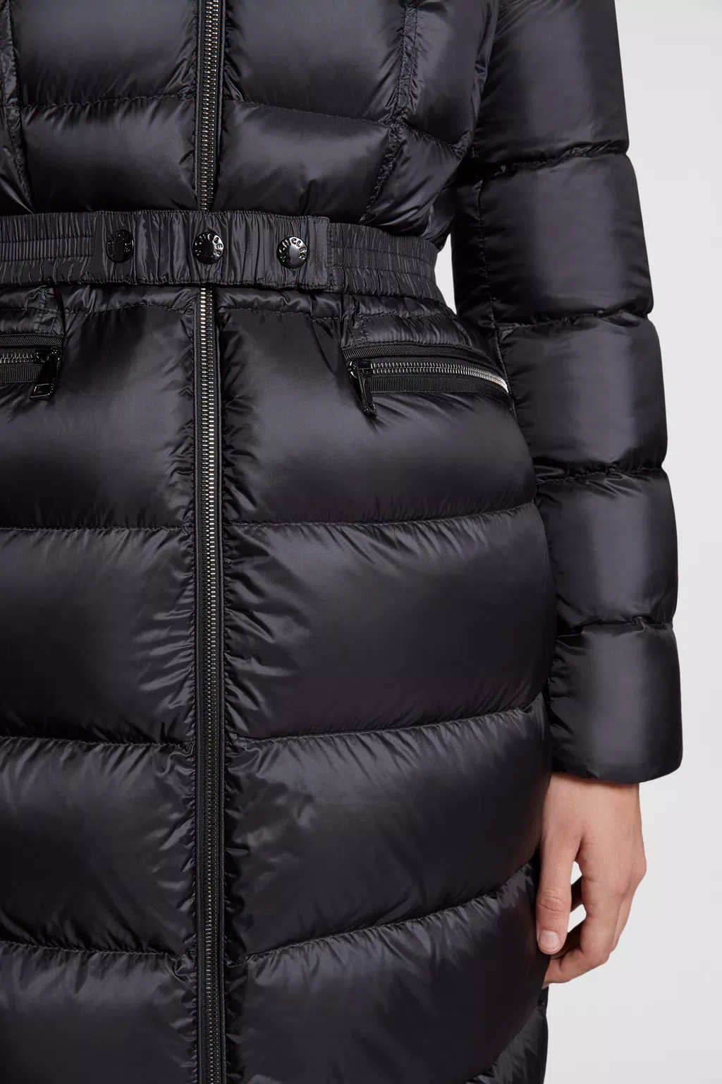 Black Boedic Long Down Jacket - Long Down Jackets for Women | Moncler US