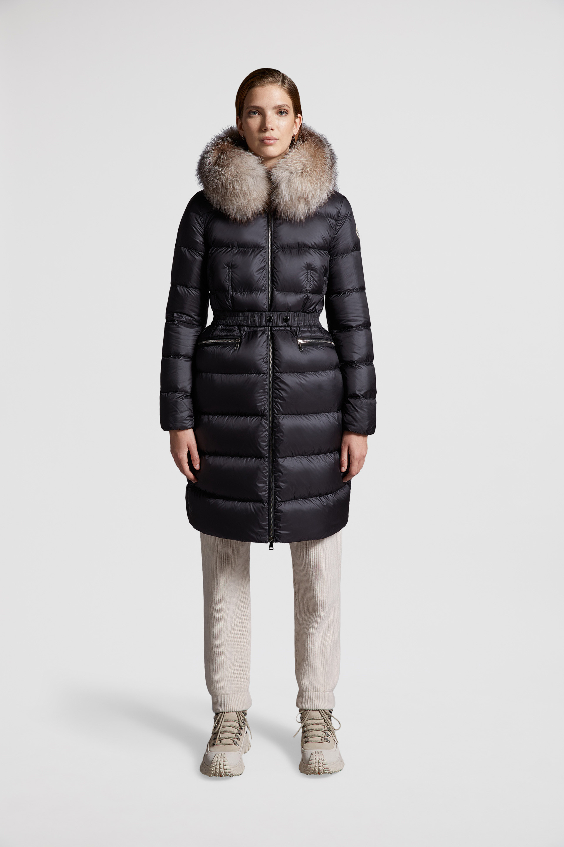 Moncler jacket with on sale fur hood womens