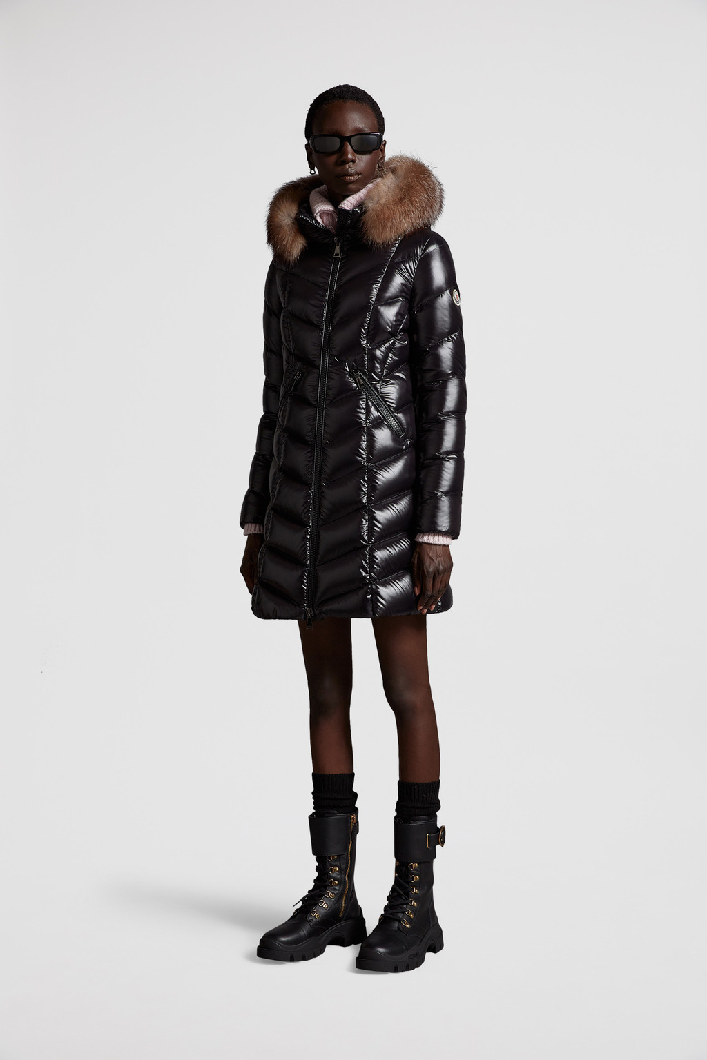 Doudoune capuche fourrure femme on sale moncler