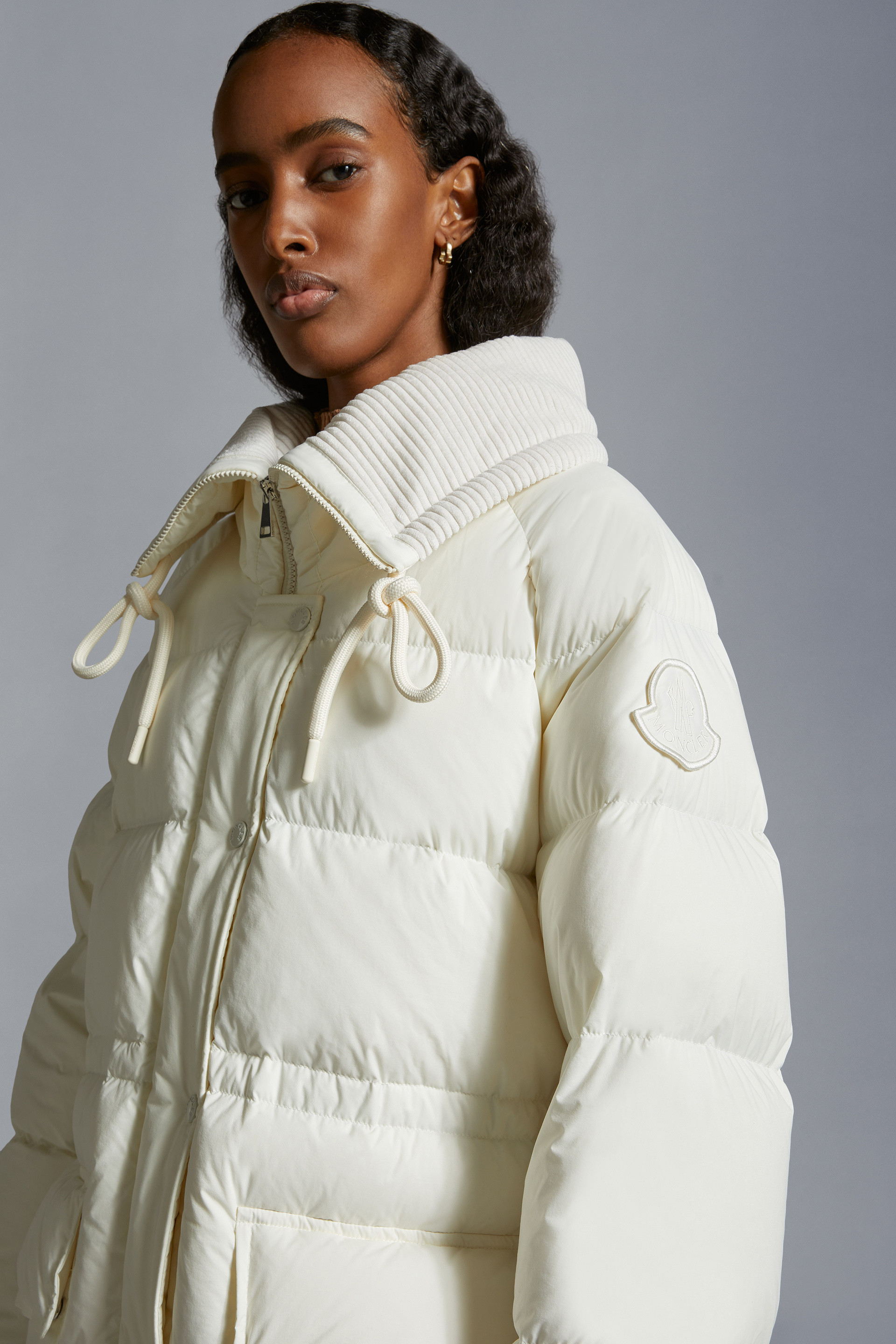 Moncler coat shop womens white