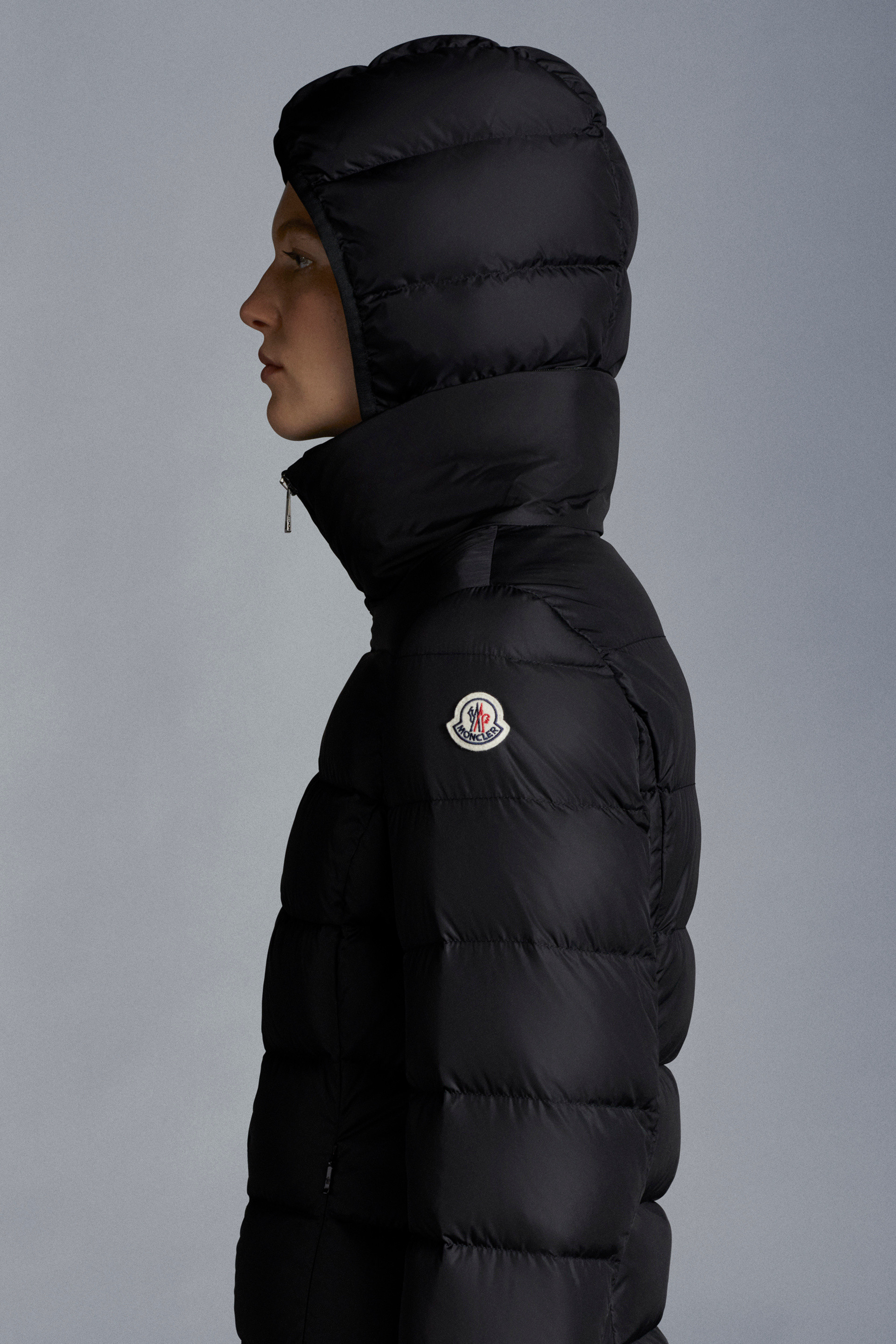 Moncler womens shop long down jacket