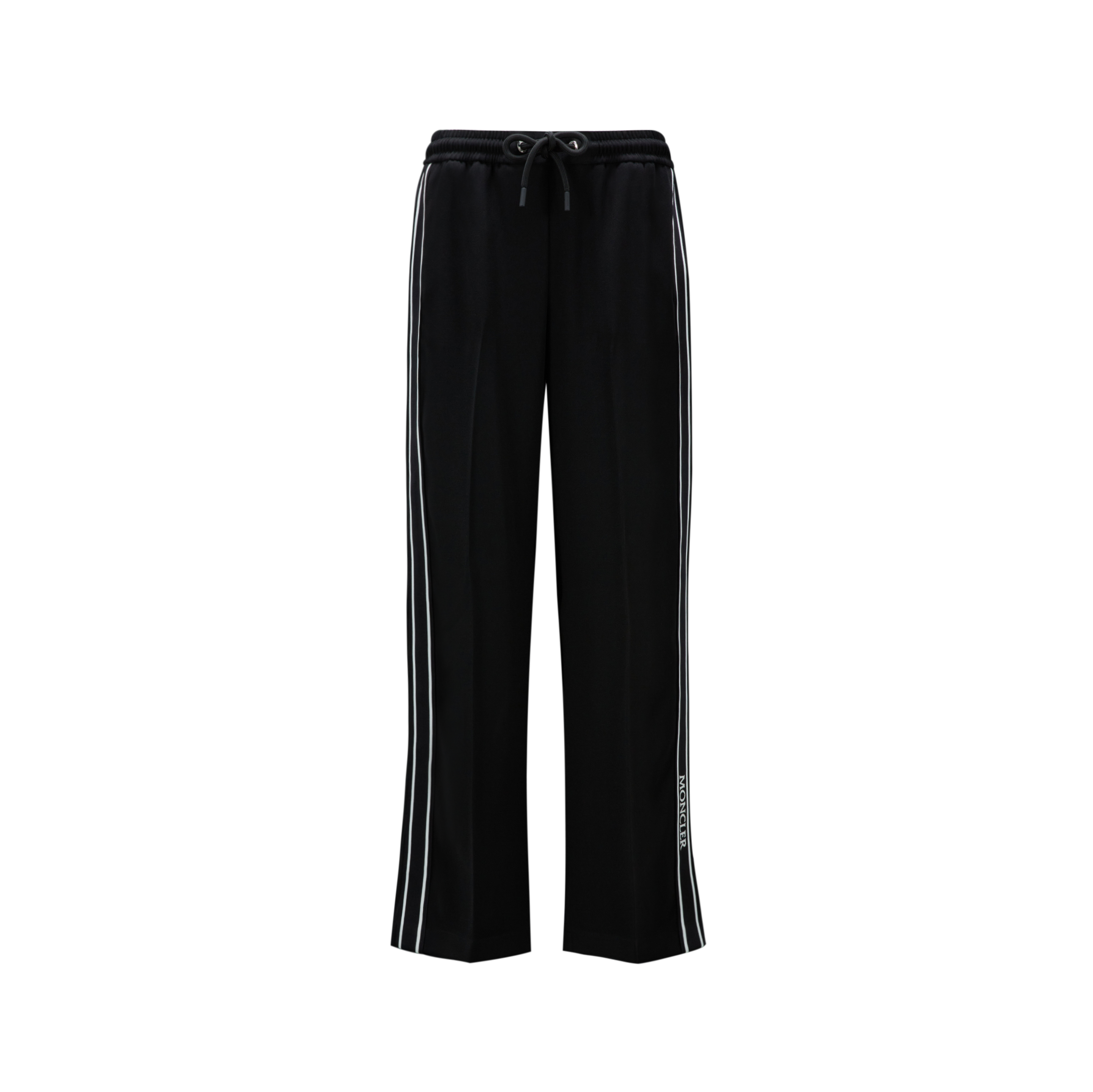 Moncler Collection Satin Track Pants Black In Noir