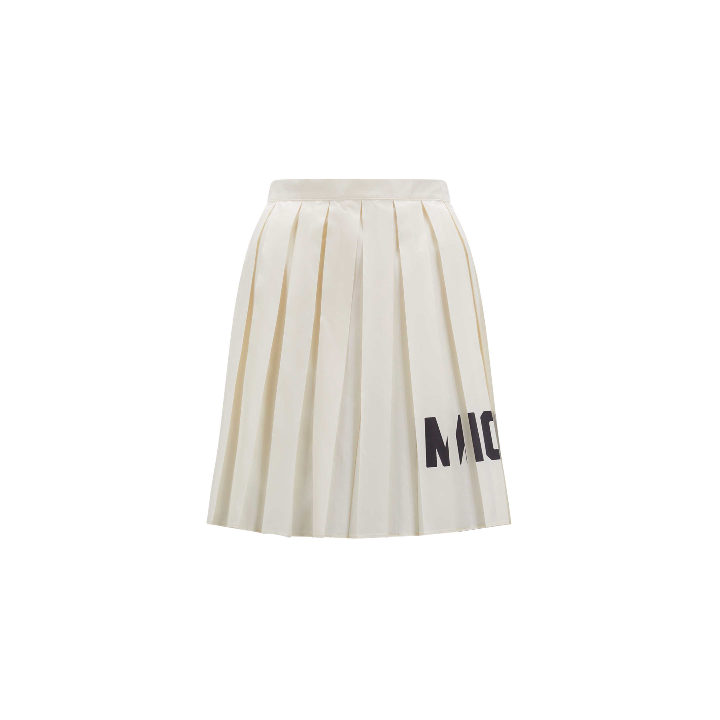 Moncler Collection Pleated Taffeta Skirt White In Blanc