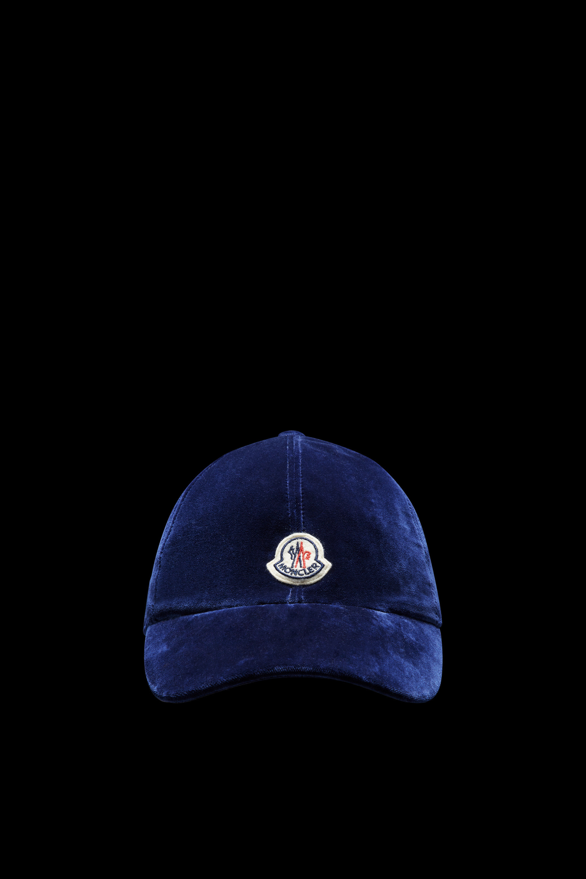 深蓝色女士天鹅绒棒球帽- 帽子&贝雷帽for 女装| Moncler HK