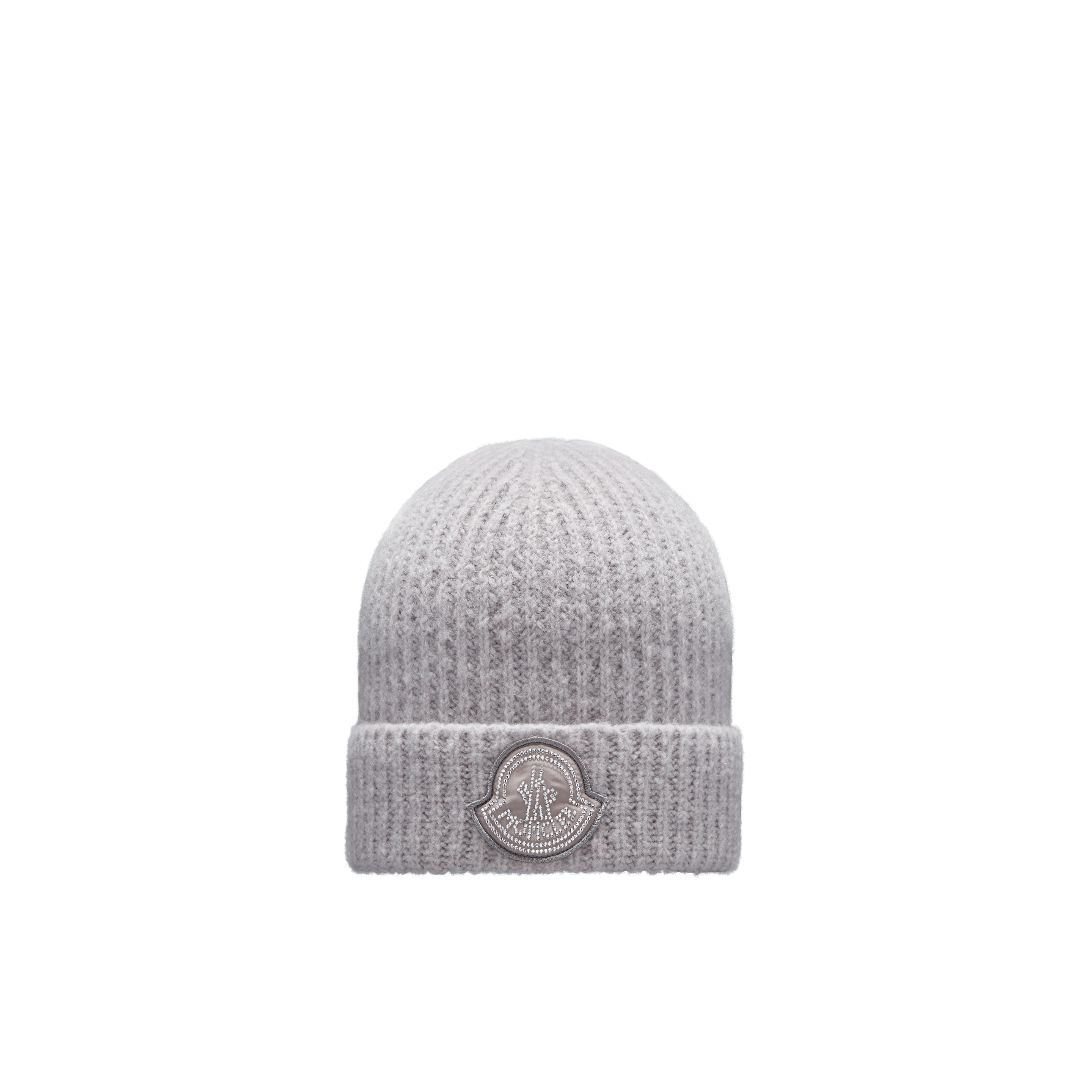 Moncler Collection Wool Blend Beanie Grey In Gris