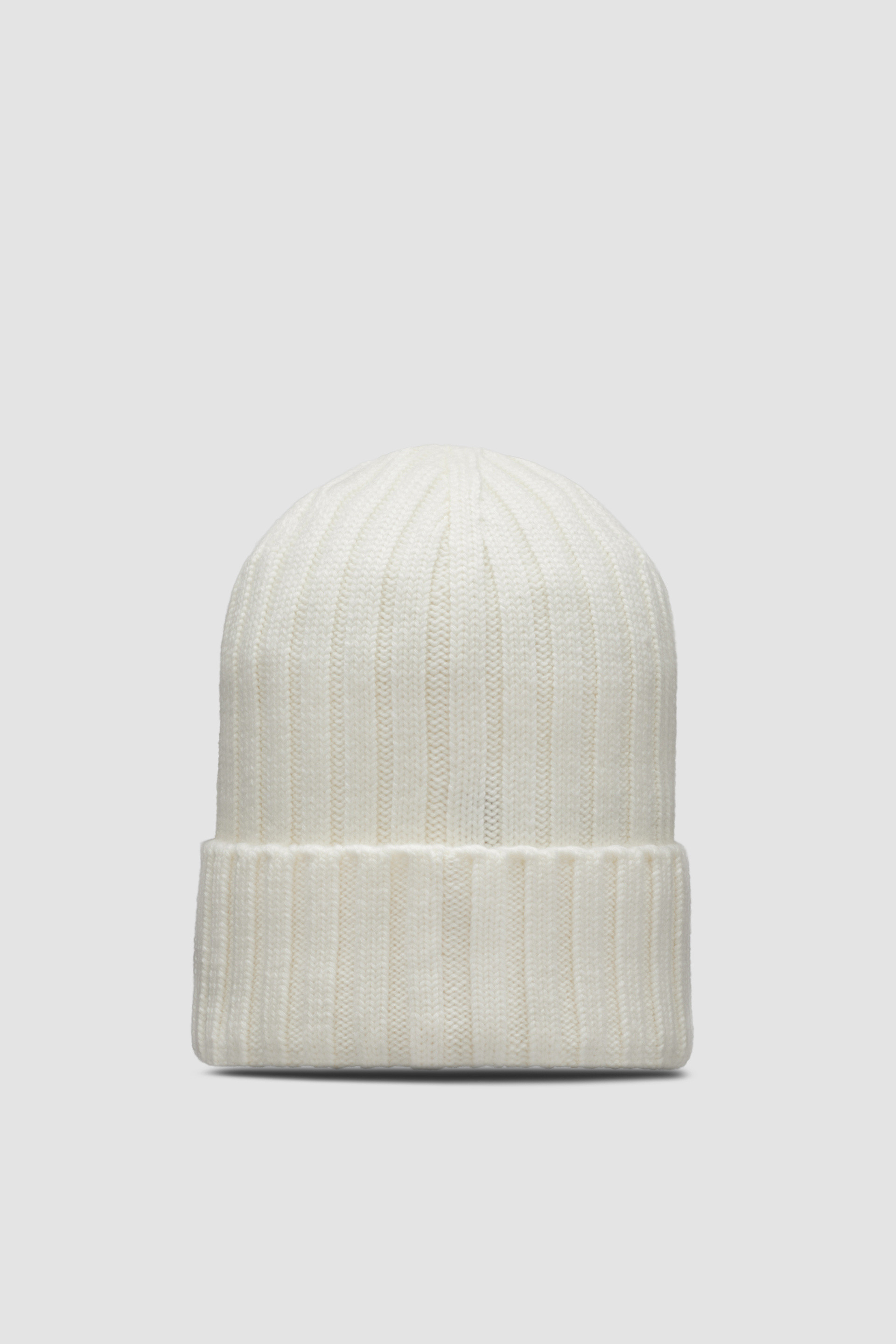 White Wool Beanie - Hats & Beanies for Moncler US