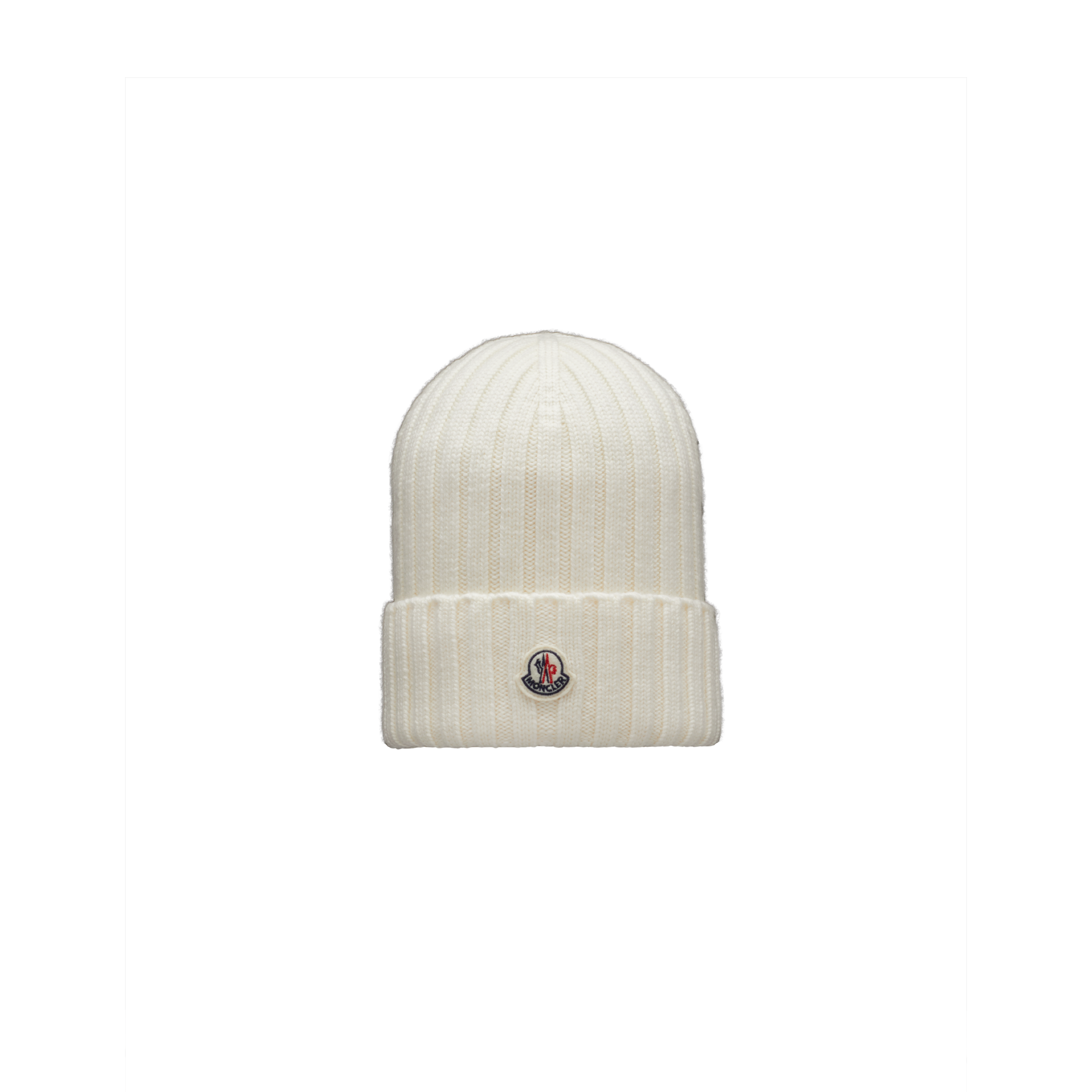 Moncler Collection Wool Beanie White