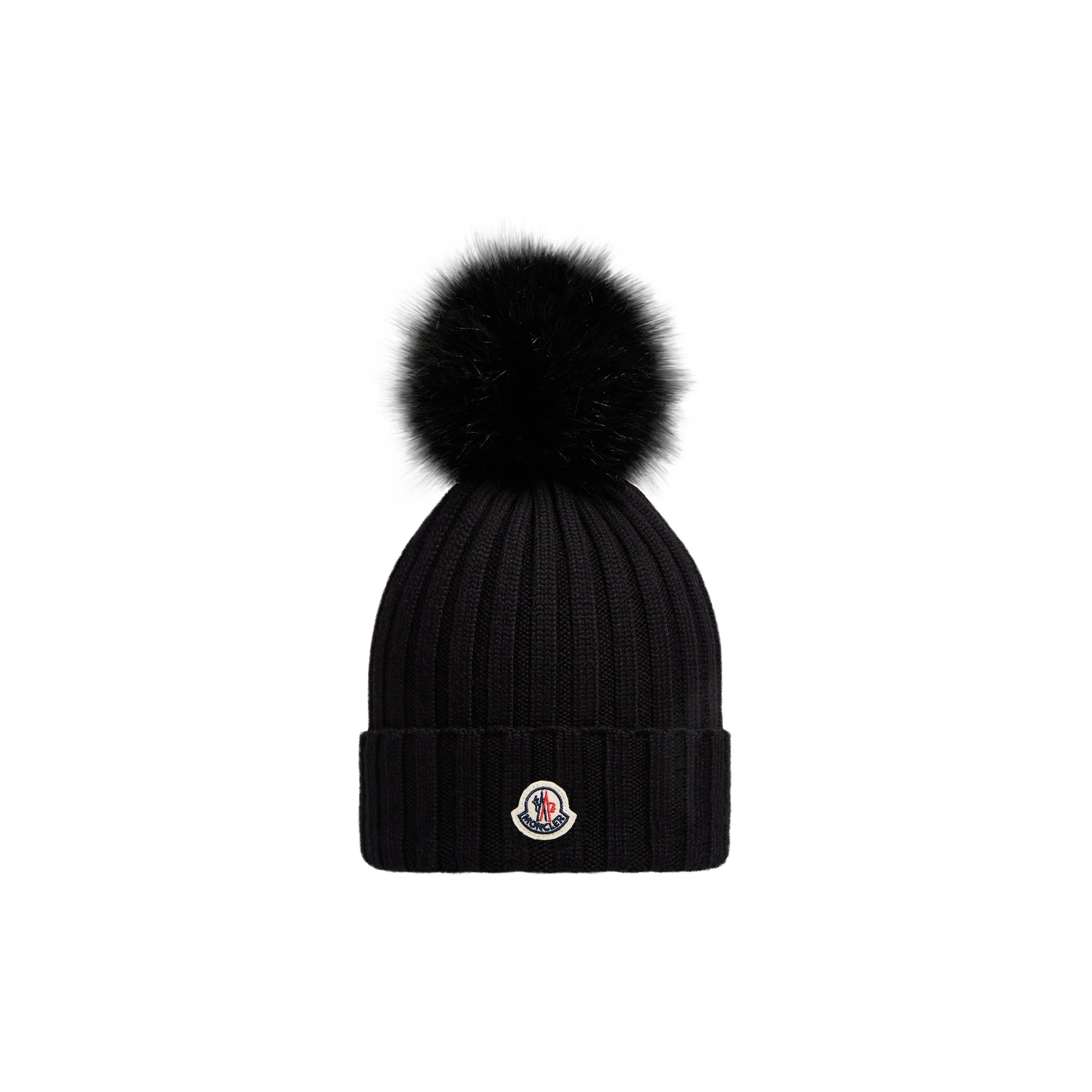 Moncler Collection Beanie With Pom Pom Black