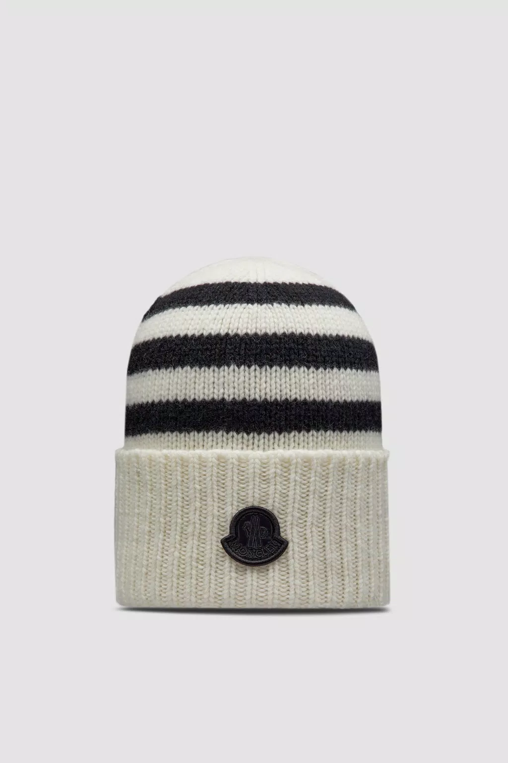 條紋羊毛冷帽 中性 黑色和白色 Moncler 1