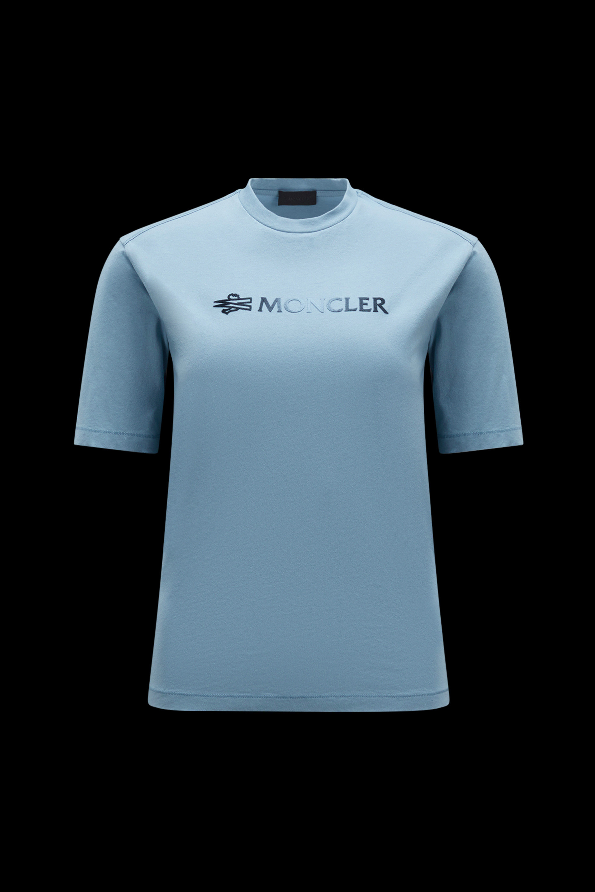 Light blue best sale moncler t shirt