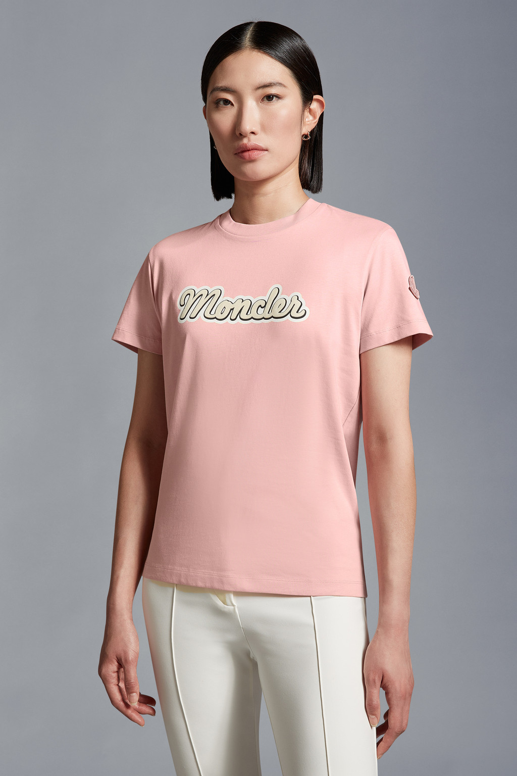 Pink Logo T-Shirt - Tops & T-shirts for Women | Moncler US