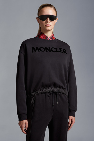 Black Tufted Logo Sweatshirt - Sweatshirts for Women | Moncler US