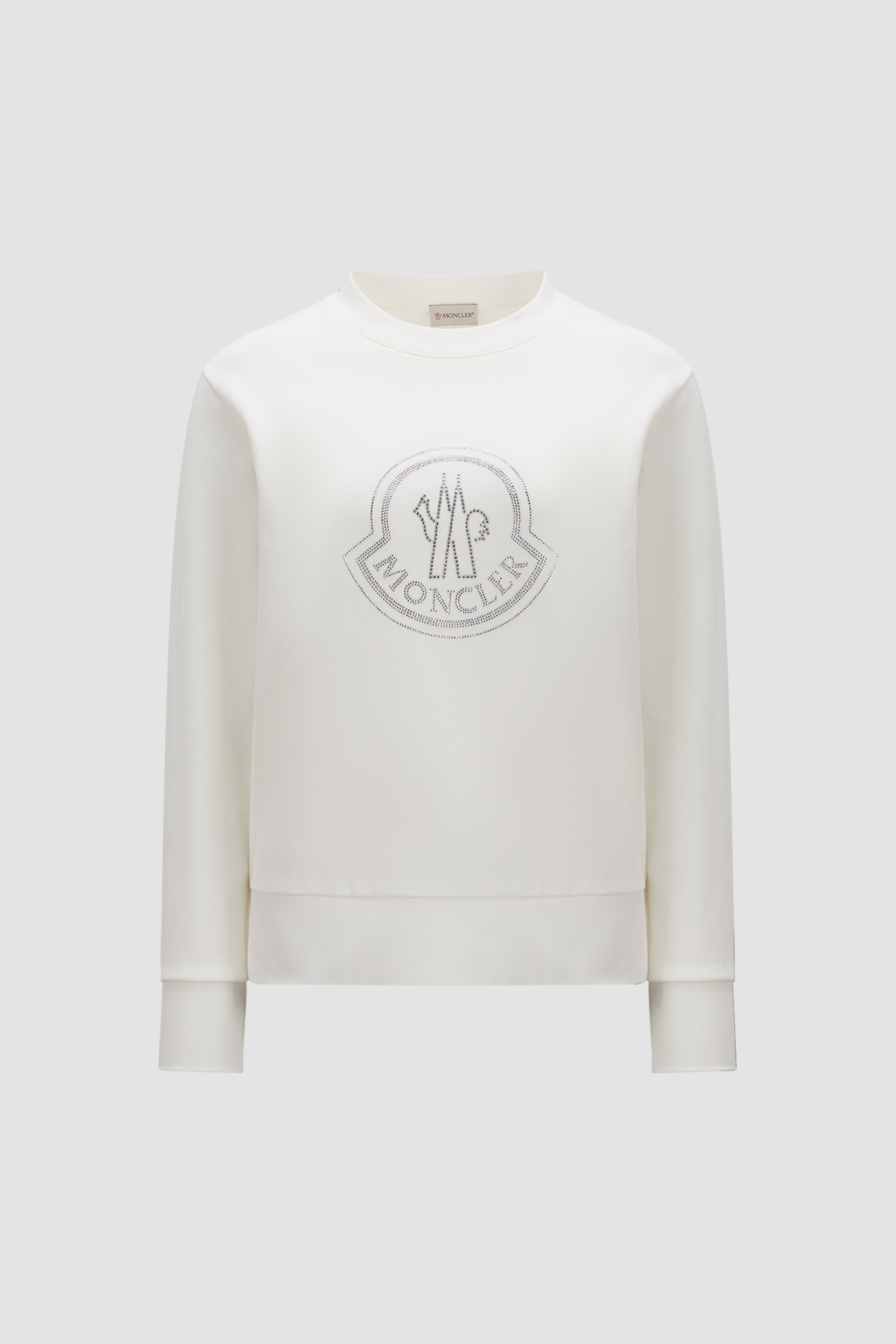 Moncler Sweatshirt with crystal logo, Women's Clothing