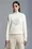 Pullover mit Kristall-Logo Damen Offwhite Moncler