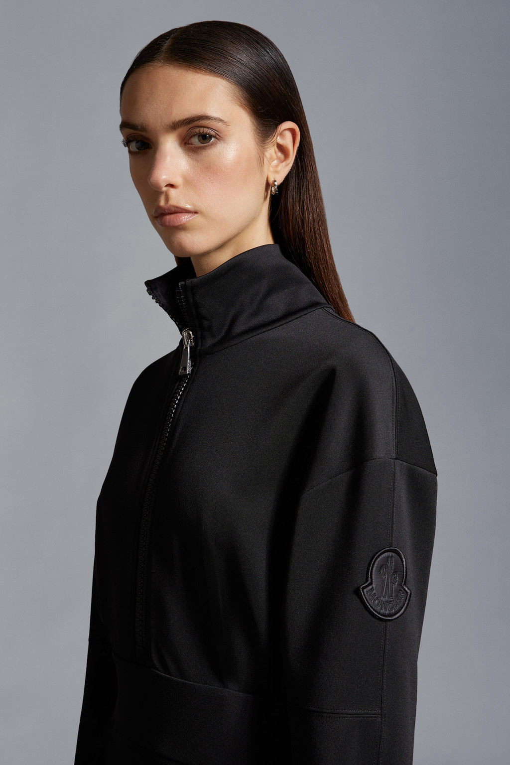 Kleid aus Triacetat Schwarz - Kleider für Damen | Moncler AT