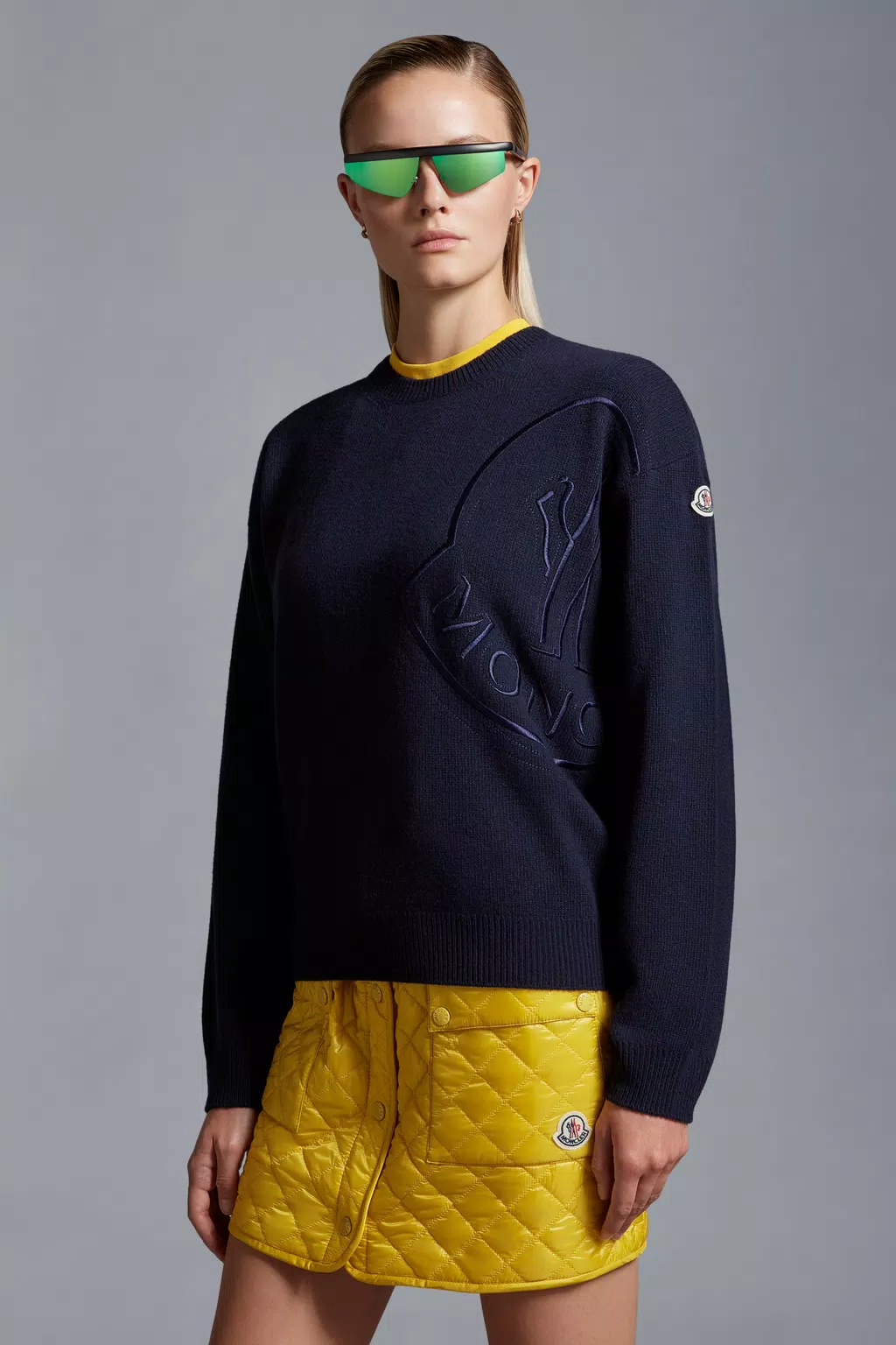Louis Vuitton Wool Blend Crewneck WHITE/BLACK. Size M0
