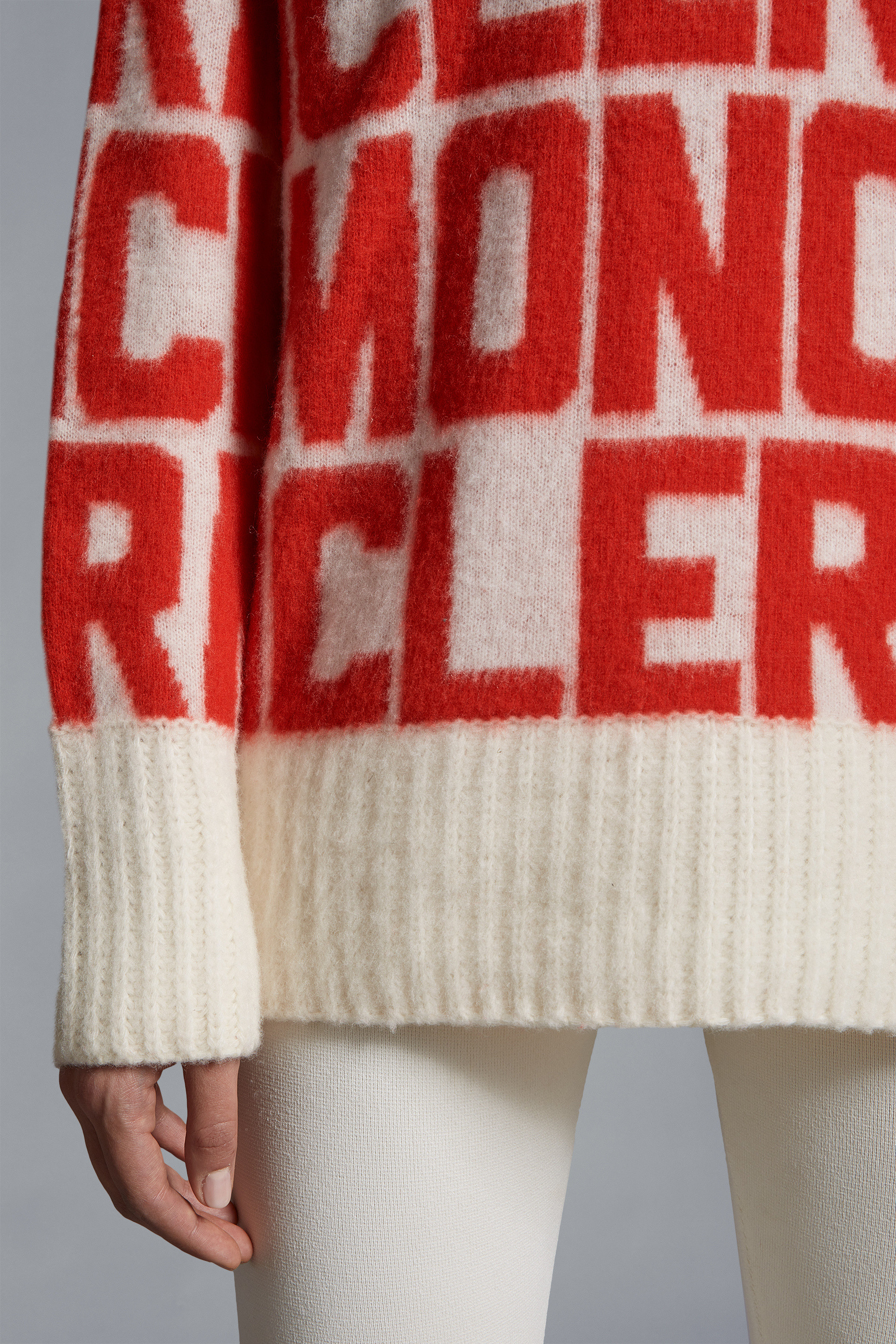 Moncler Wool-Blend Monogram Jacquard Sweater