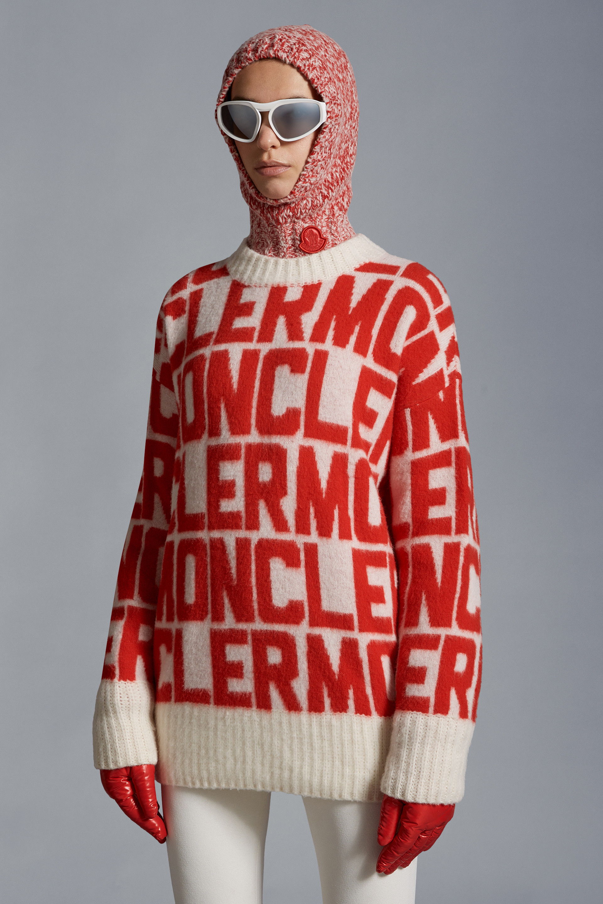 Moncler Wool-Blend Monogram Jacquard Sweater