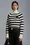 Striped Wool Jumper Women Black & White Moncler