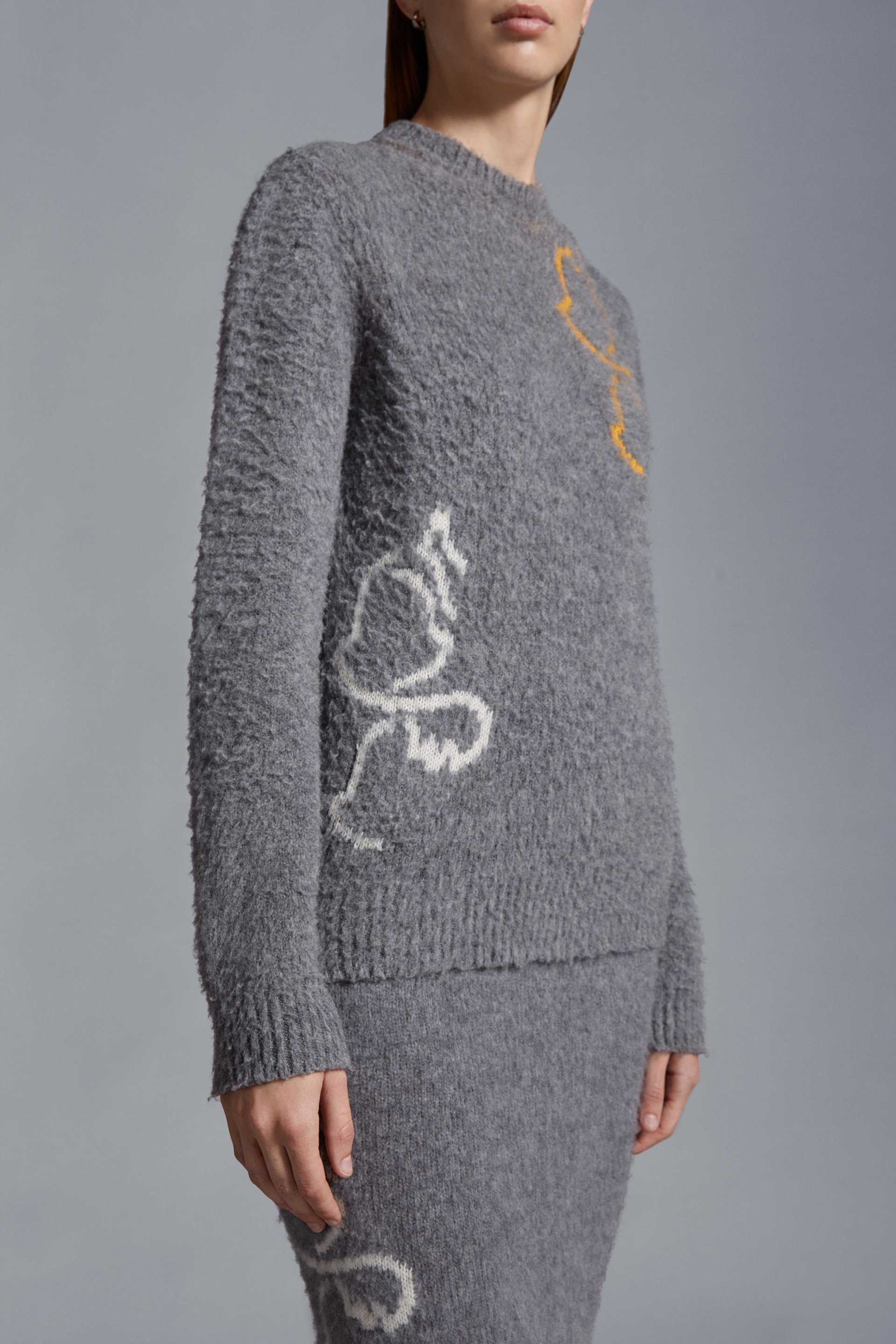 Moncler Wool-Blend Monogram Jacquard Sweater