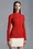Wool Zip-Up Turtleneck Sweater Women Red Moncler 4