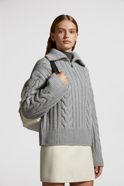 Grey Cable Knit Cashmere Turtleneck Sweater - Sweaters & Cardigans for ...