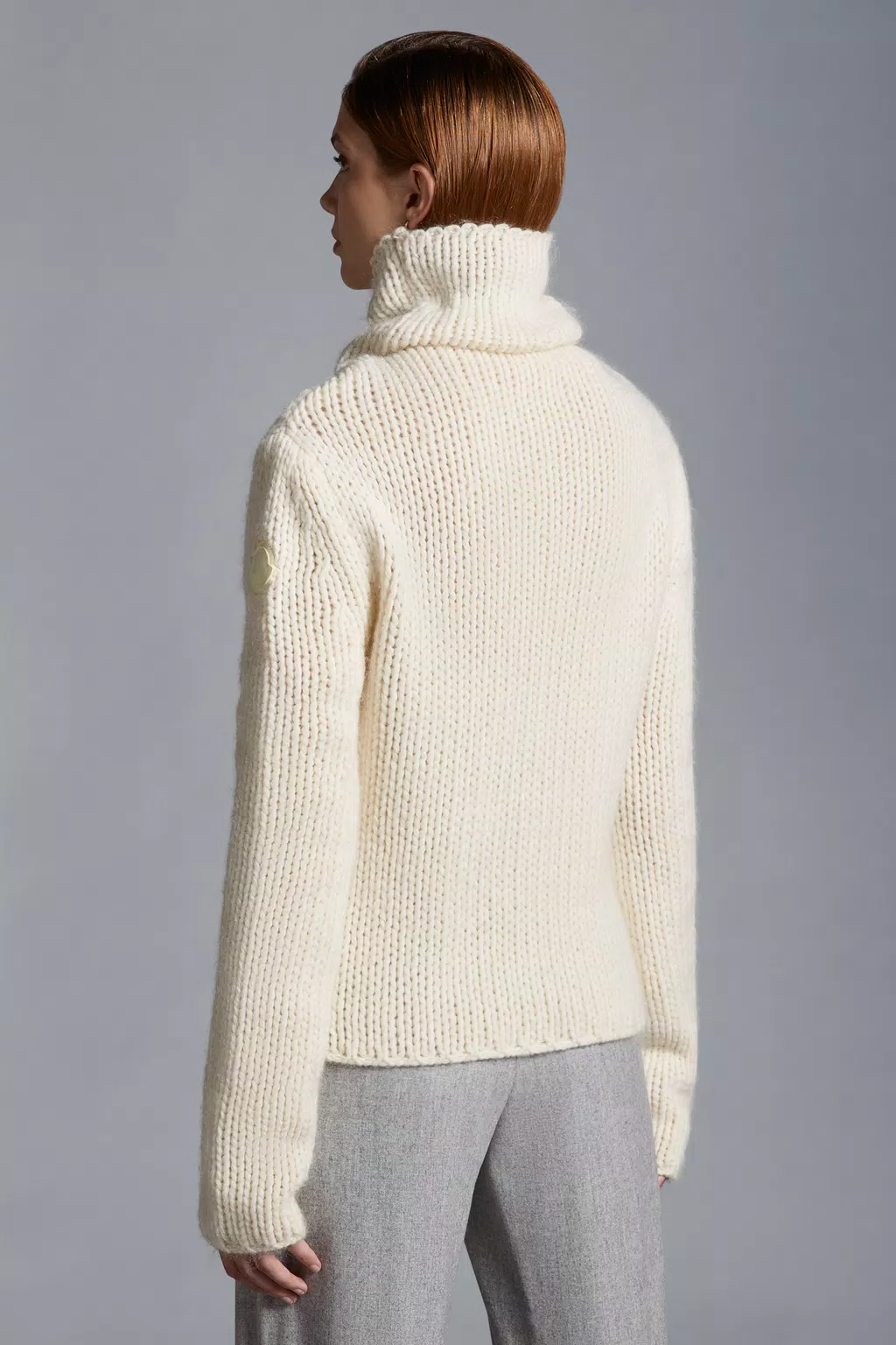 Pull à col roulé en laine et mohair Blanc - Pulls & cardigans Femme ...