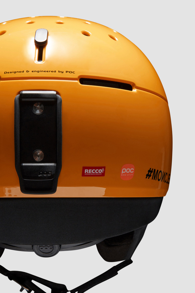 Sunny Yellow Logo Ski Helmet Ski Helmets for Men Moncler PL